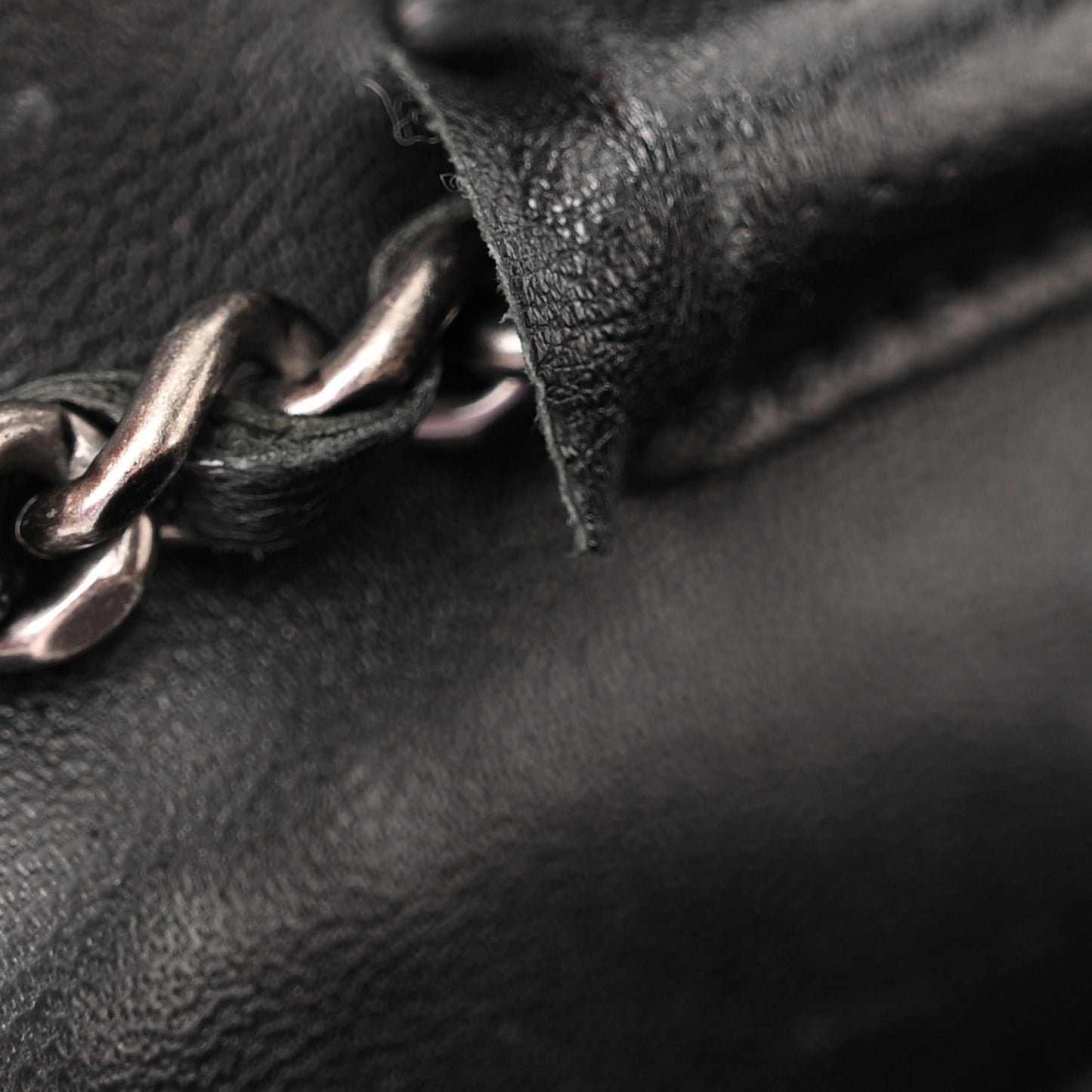 Lambskin Quilted Boy Wallet On Chain WOC Black