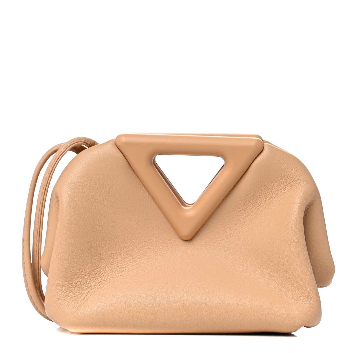 Calfskin The Point Coin Purse Almond