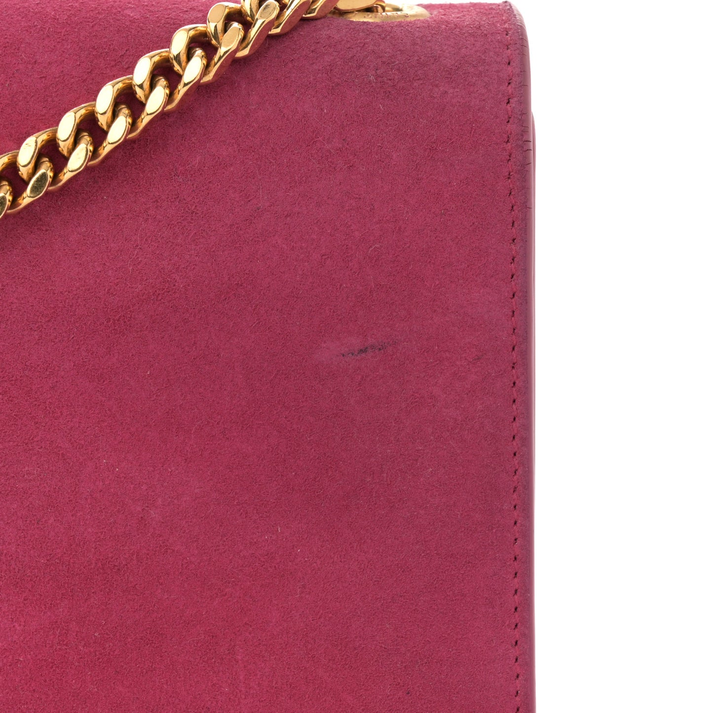 Suede Medium Monogram Kate Tassel Shoulder Bag Lipstick Fuchsia