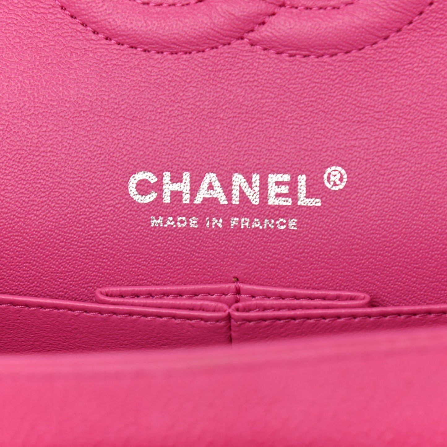 Iridescent Caviar Quilted Medium Double Flap Pink