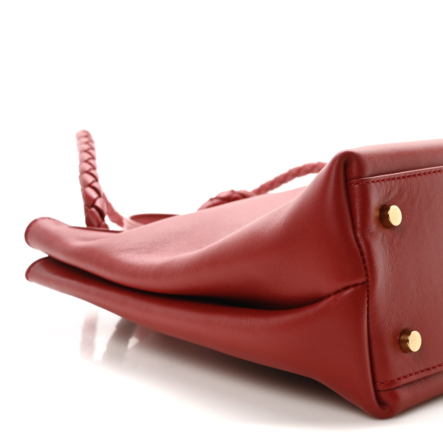 Bottega Veneta Silky Calfskin Medium Andiamo Shoulder Bag Barolo 8 of 9