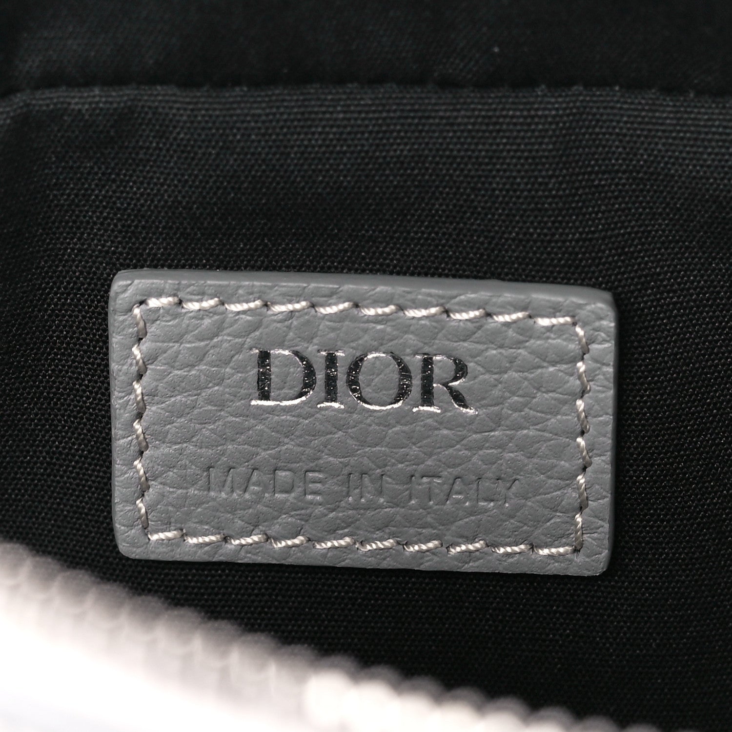 Christian Dior X BIRKENSTOCK Grained Calfskin Embroidered Safari Messenger Grey White 6 of 10