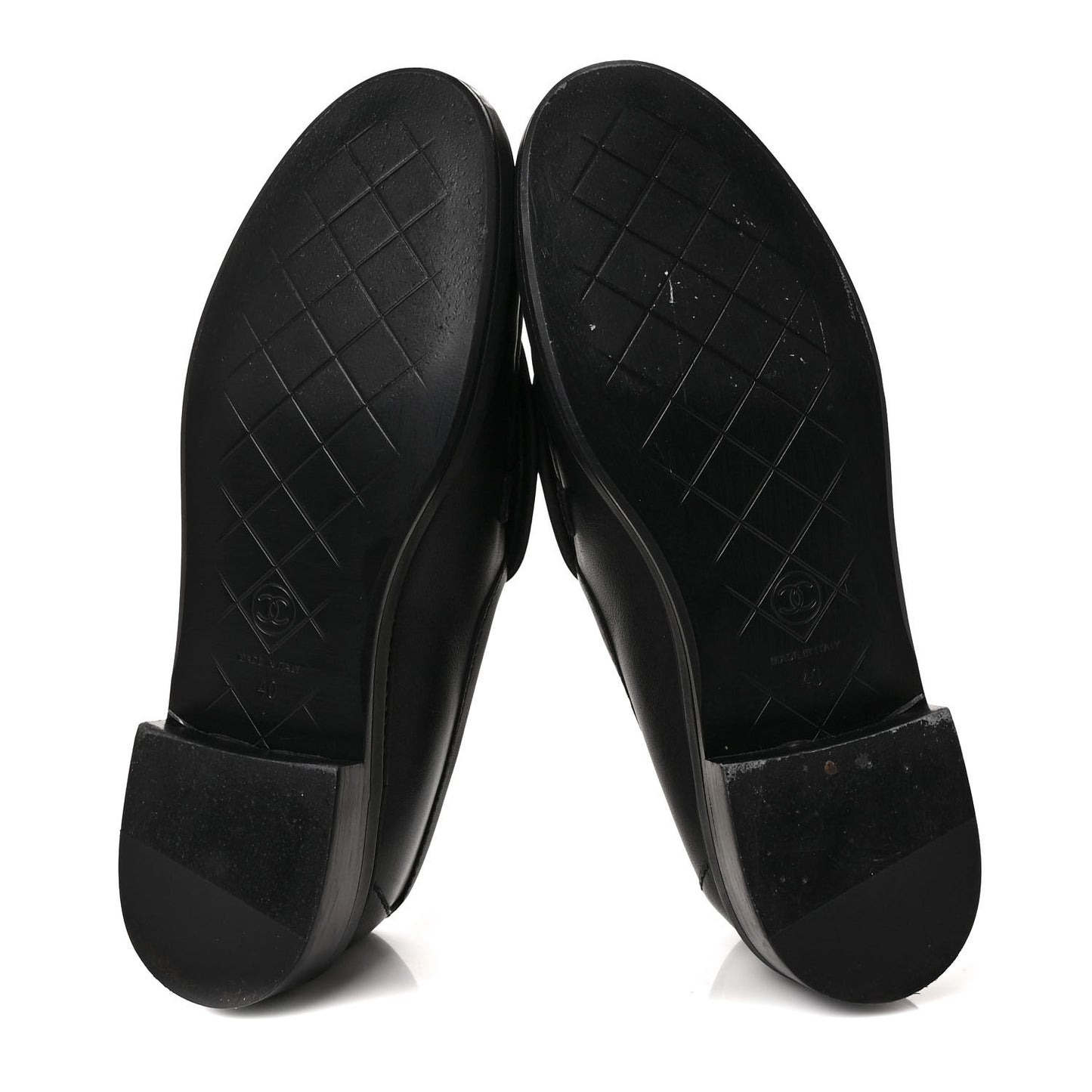 Lambskin Quilted CC Turnlock Loafers 40 Black