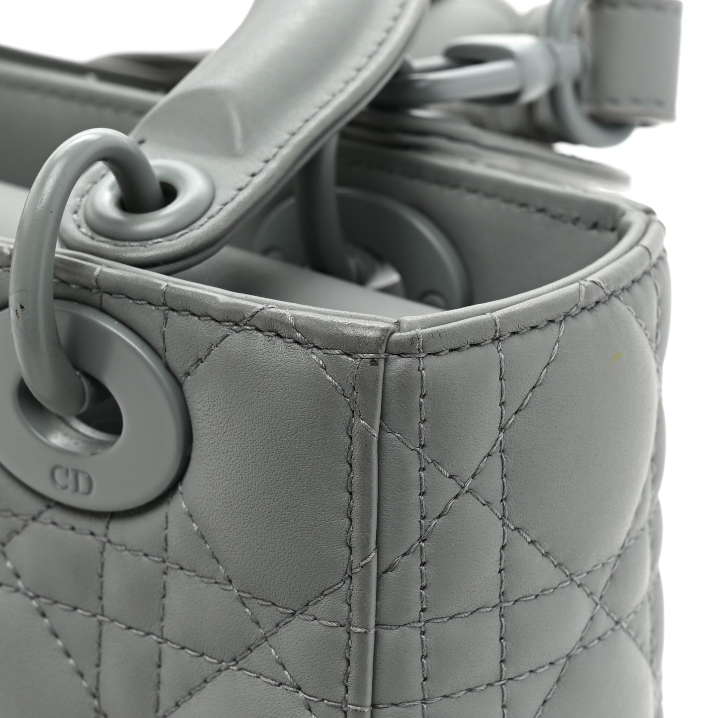 Ultra Matte Calfskin Cannage Small My ABCDior Lady Dior Gray
