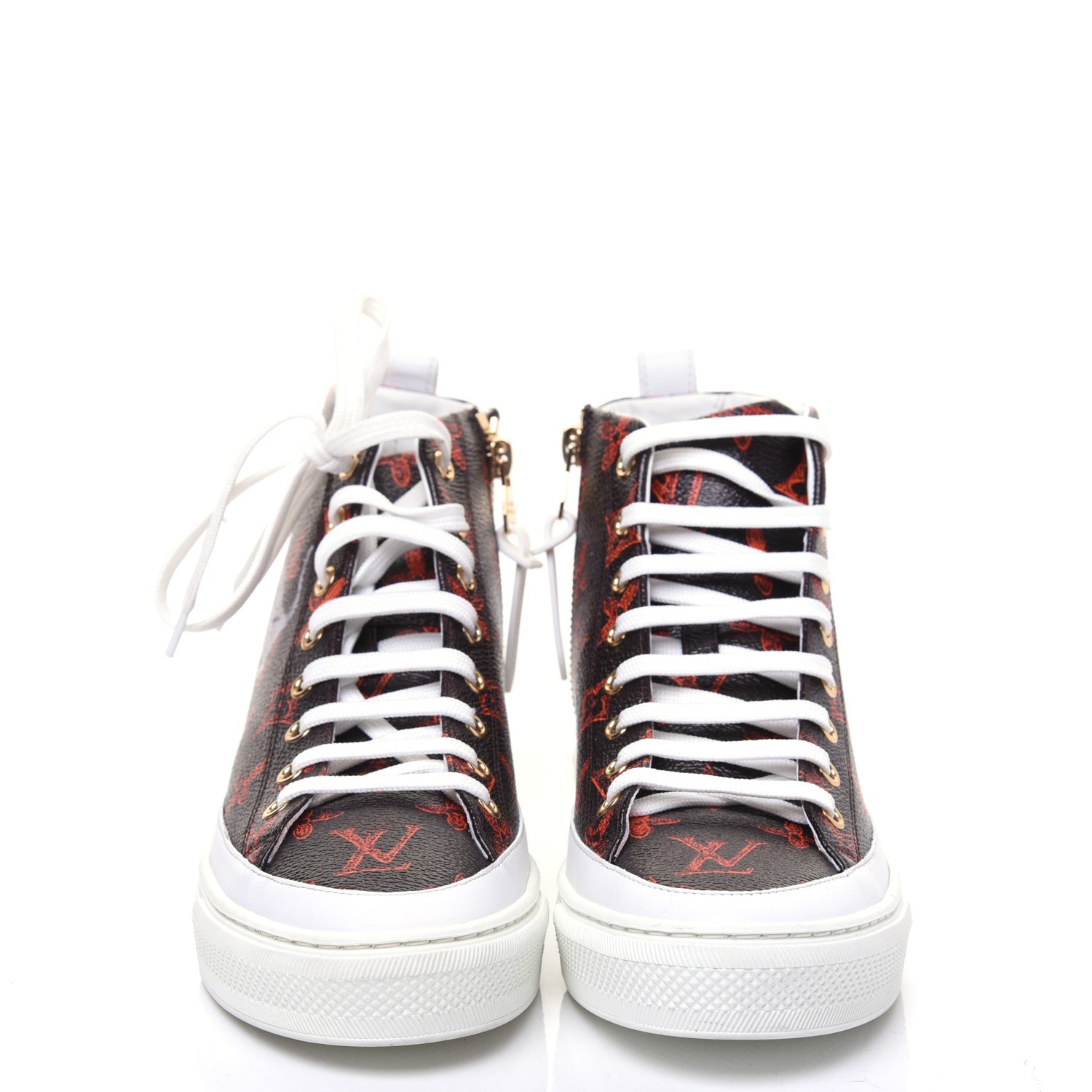 Louis Vuitton Catogram Stellar Sneaker Boots 35 Marron 2 of 14