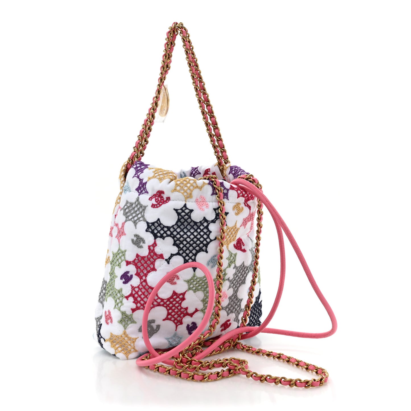 Lace Patchwork Mini Chanel 22 Multicolor