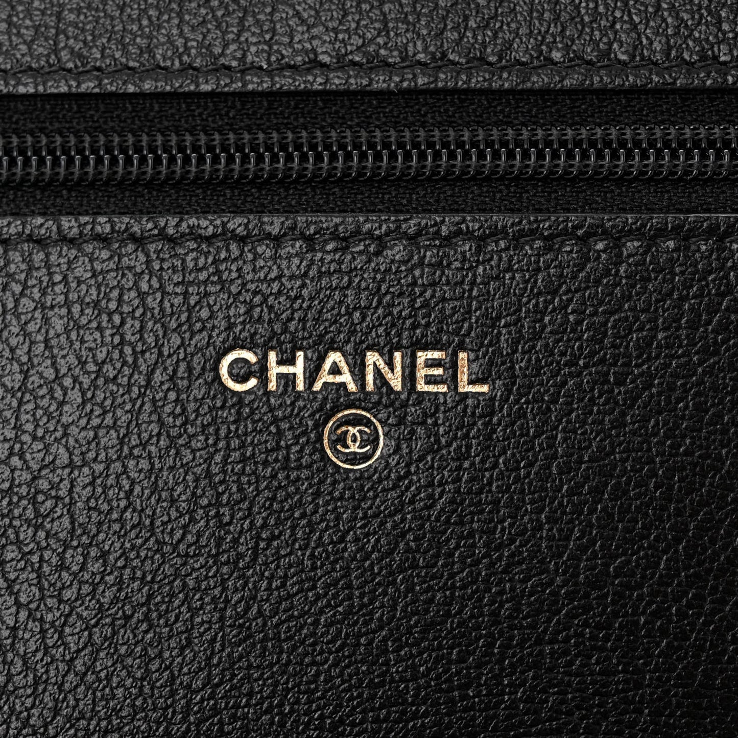 Lambskin Crystal Quilted Wallet On Chain WOC Black