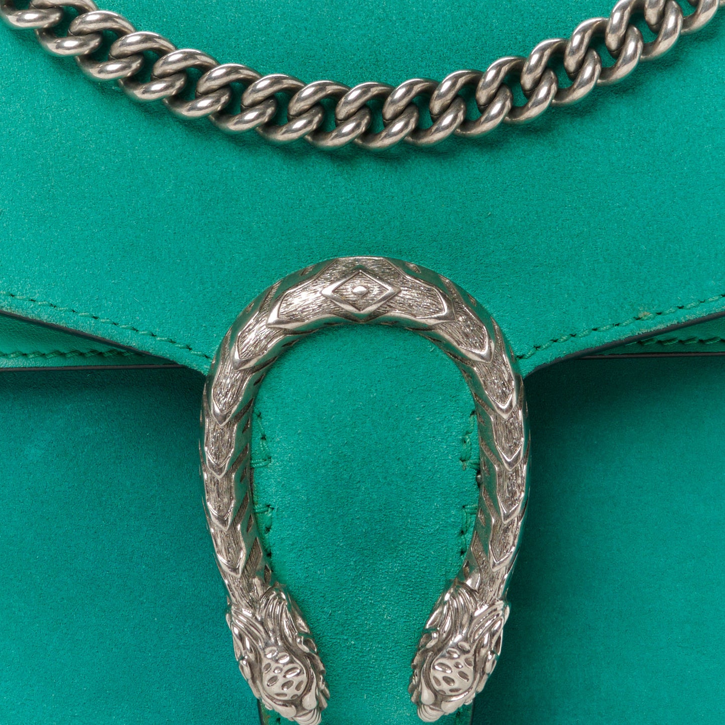 Suede Small Dionysus Shoulder Bag Green