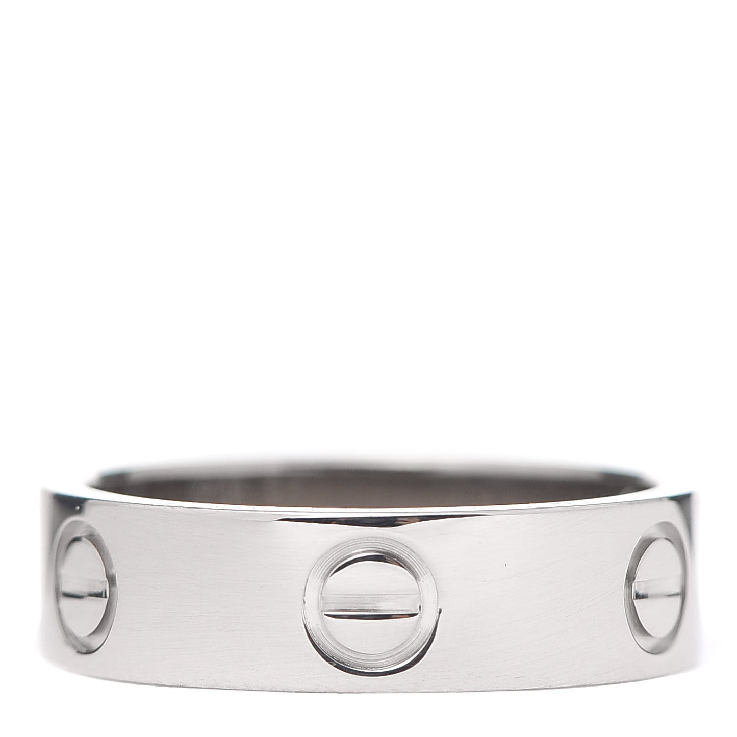 18K White Gold 5.5mm LOVE Ring 54 6.75