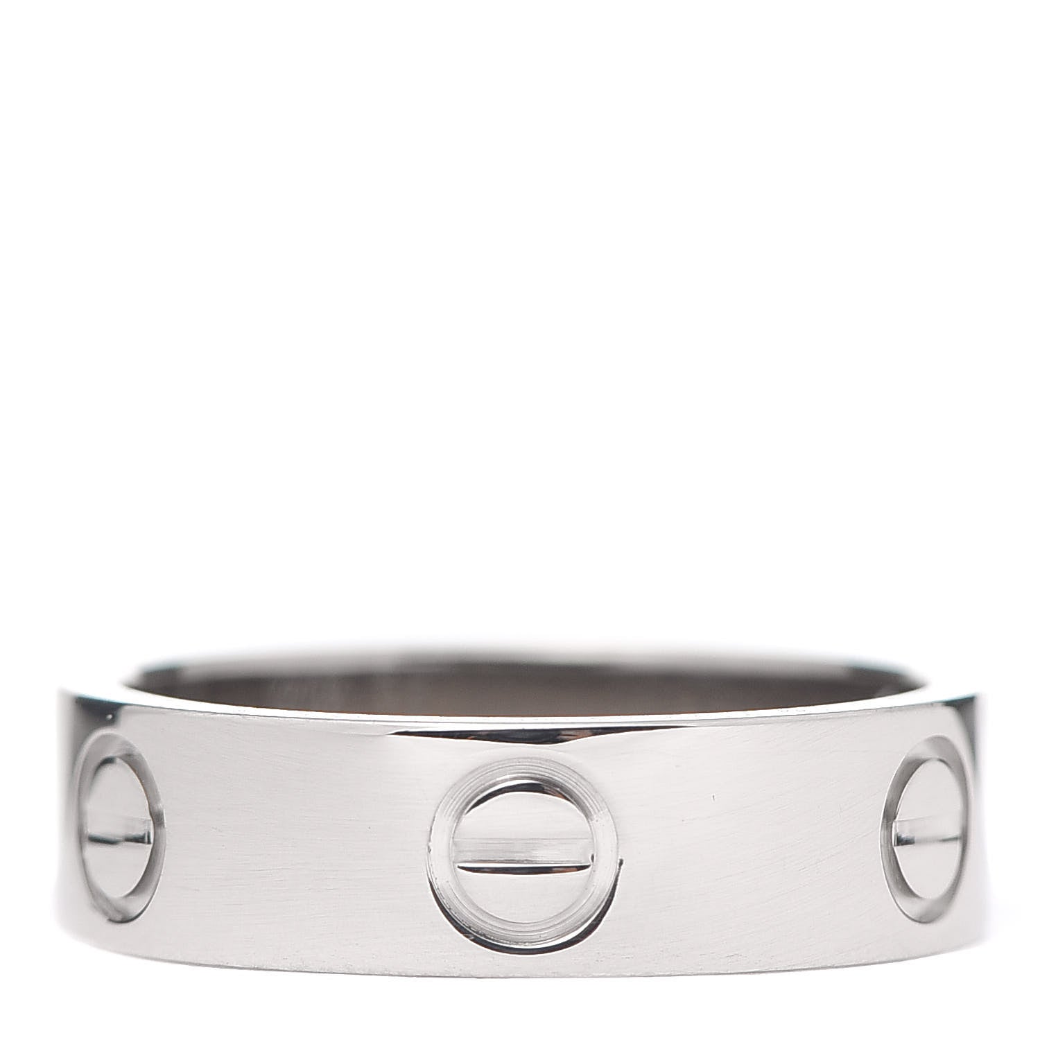 Cartier 18K White Gold 5.5mm LOVE Ring 54 6.75 3 of 5