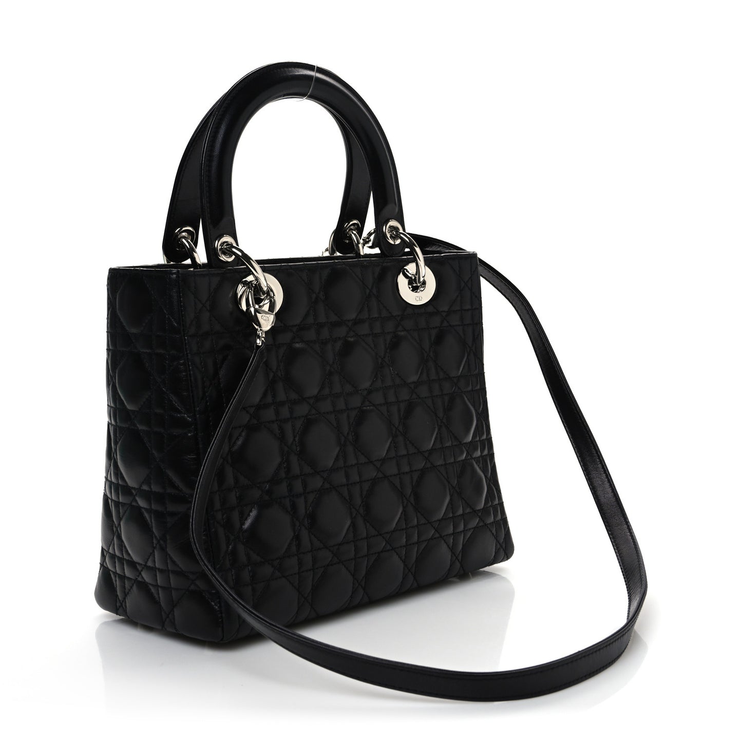 Lambskin Cannage Medium Lady Dior Black