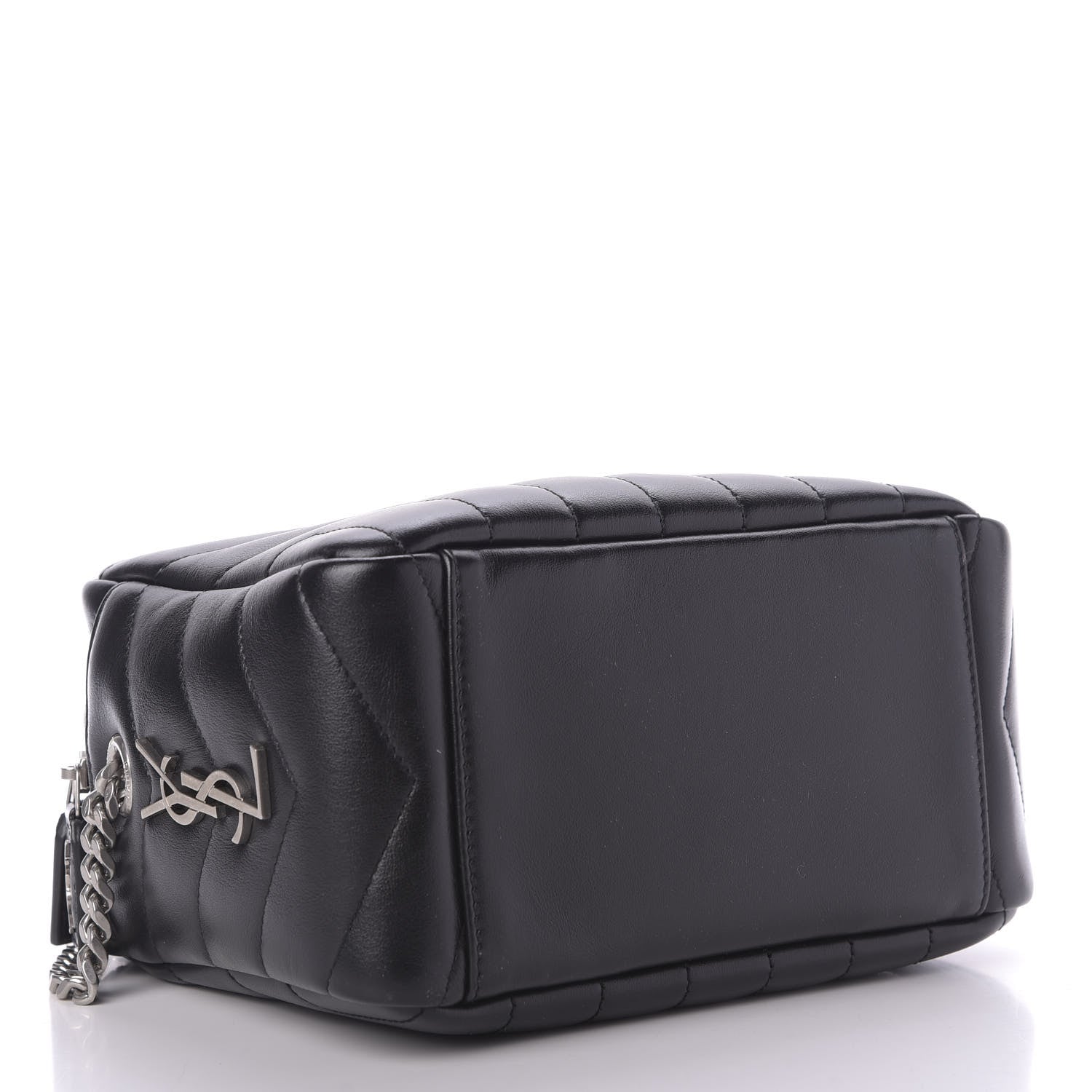 Saint Laurent Calfskin Y Quilted Monogram Small Loulou Bowling Bag Black 4 of 9
