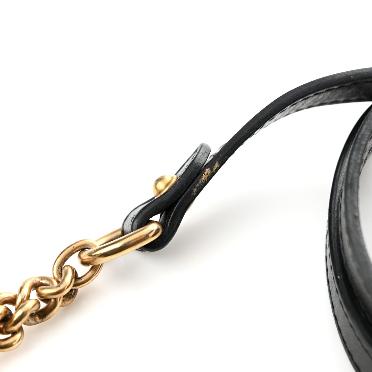 Calfskin Matelasse Mini GG Marmont Chain Shoulder Bag Black
