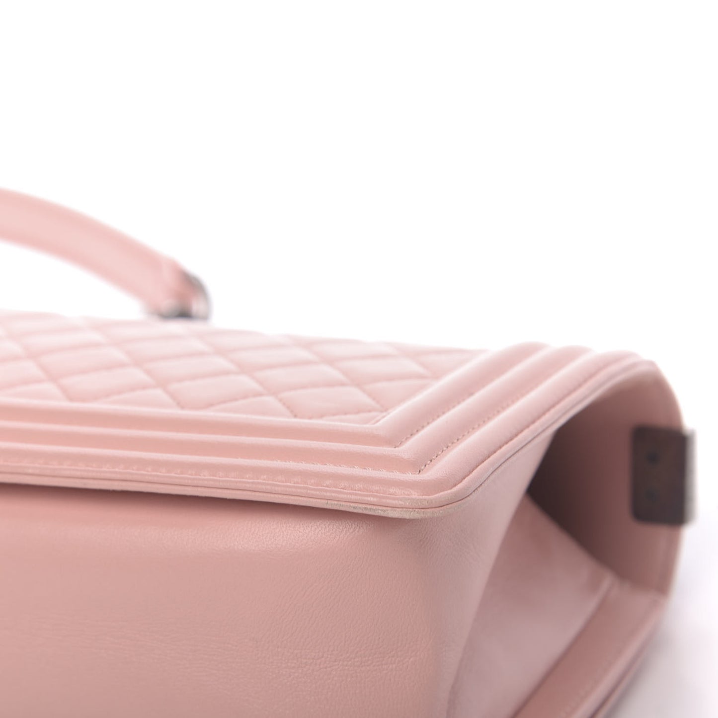 Lambskin Quilted Medium Boy Flap Light Pink