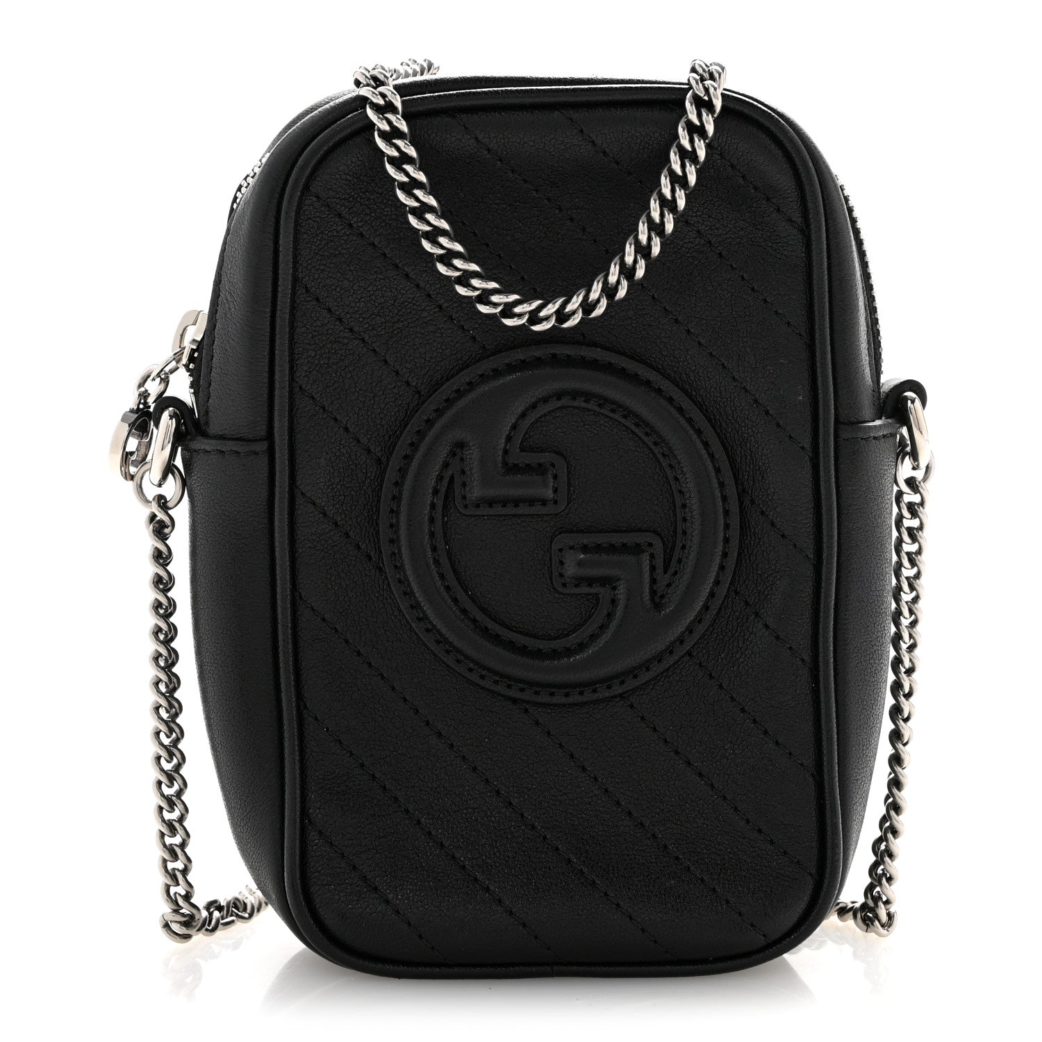 バッグ GUCCI Gucci Sakai Be Green Calfskin Diagonal Stitched Mini Blondie