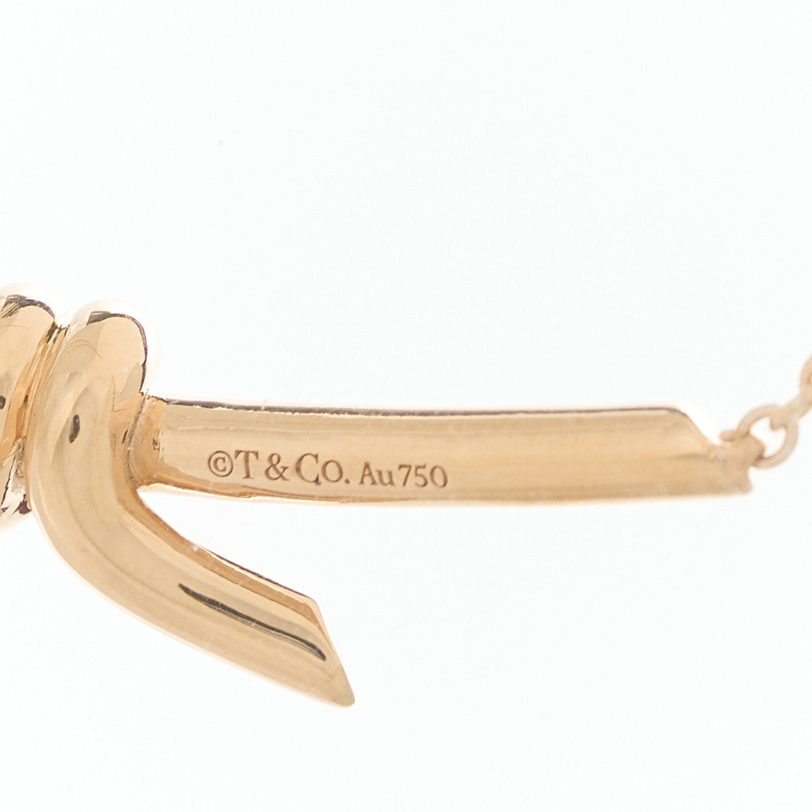 18K Rose Gold Knot Necklace