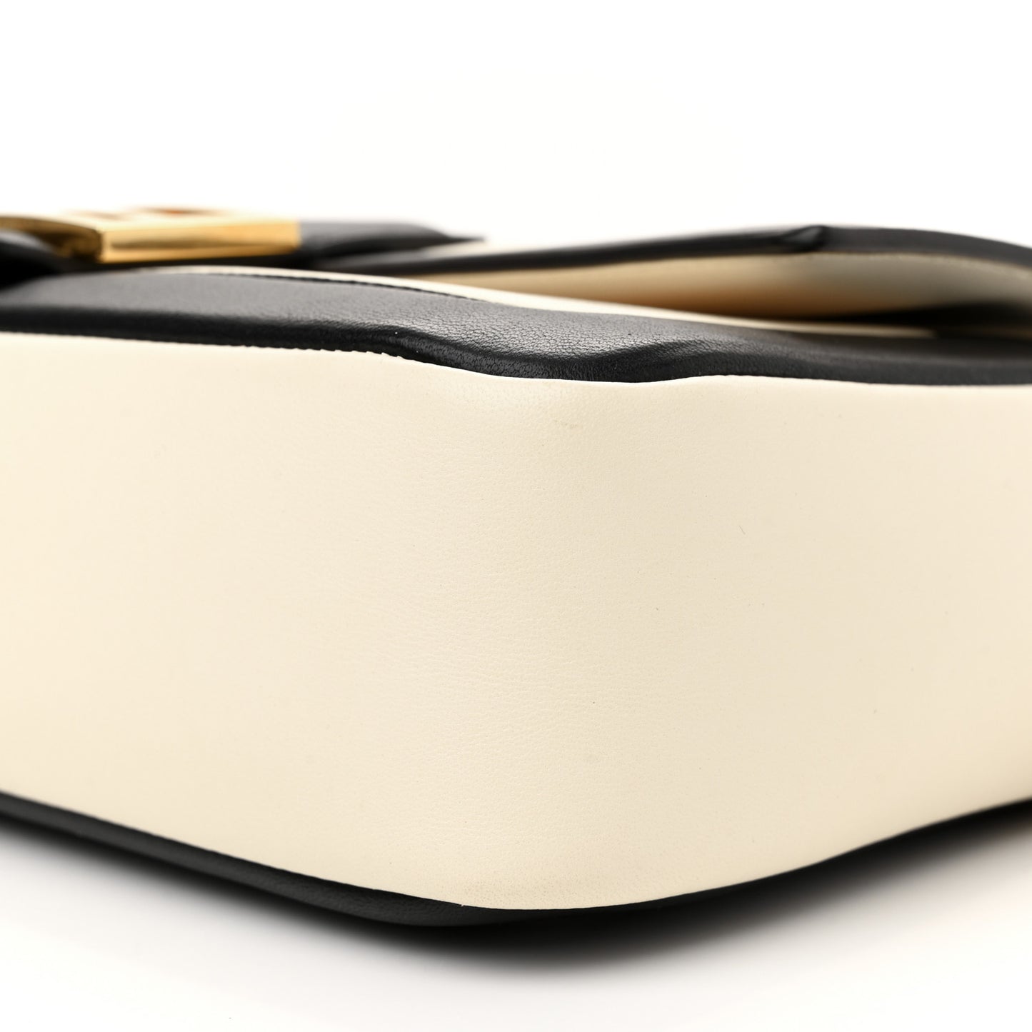Nappa Apolo Bi-Color Chain Baguette Uovo Black