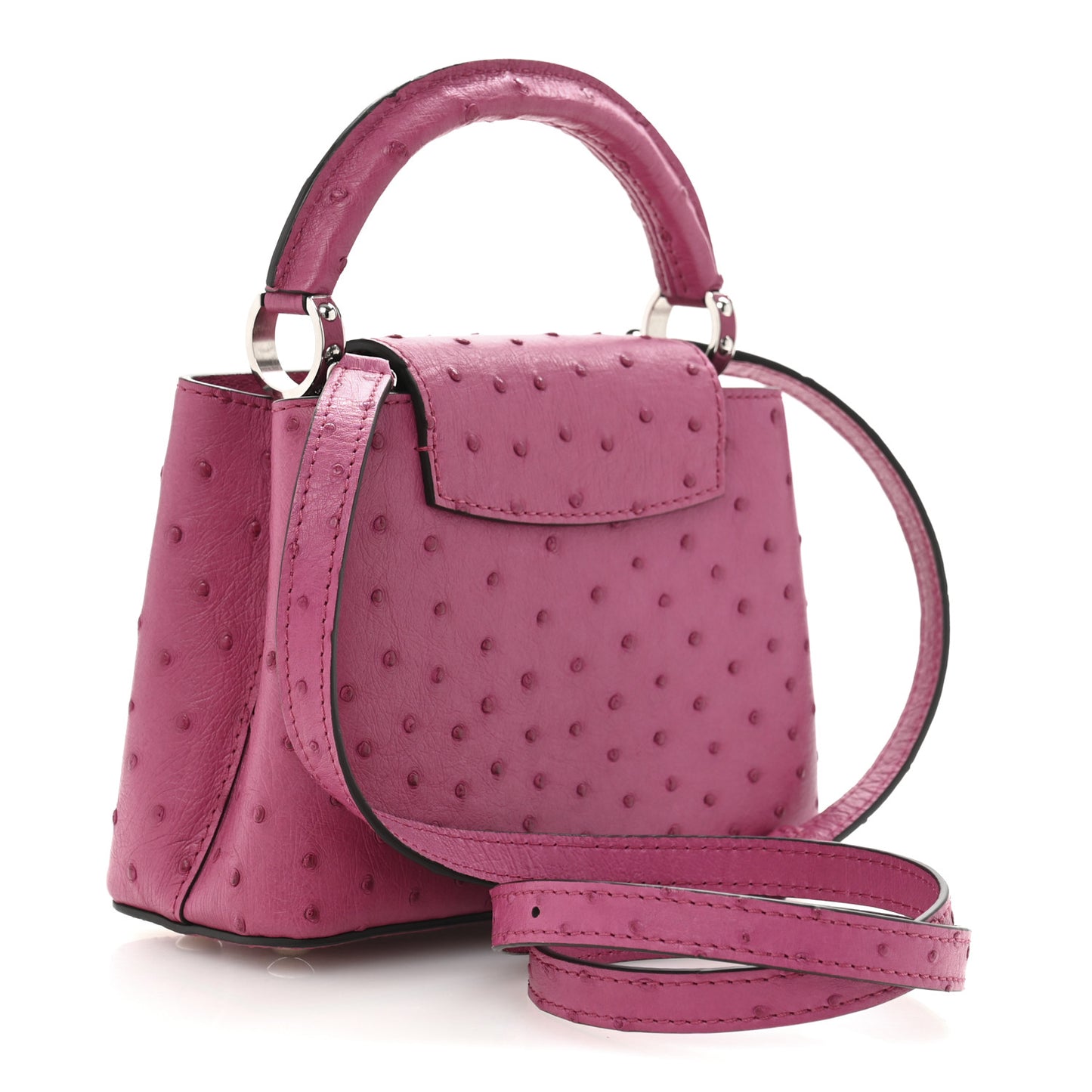 Ostrich Capucines Mini Fuchsia