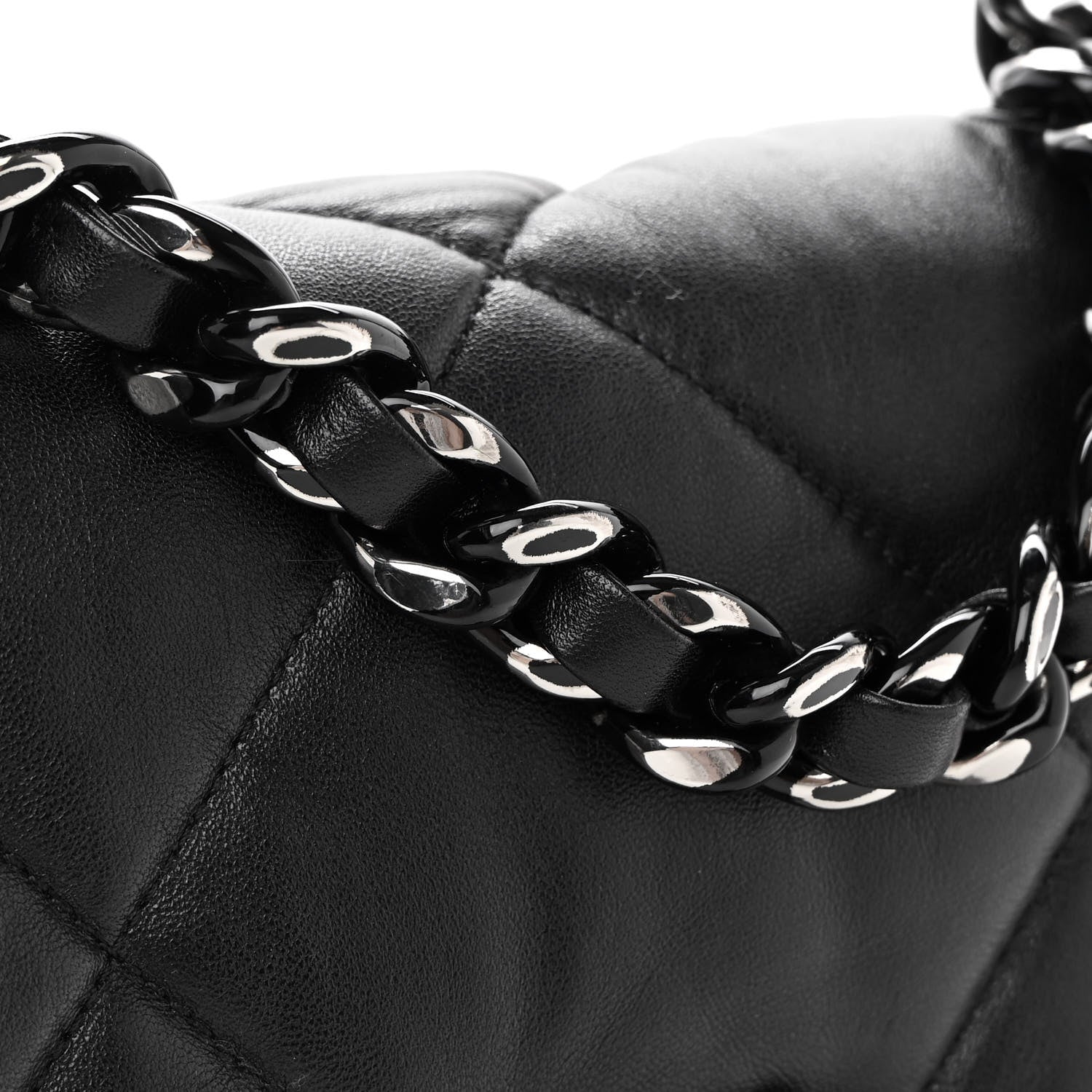 Chanel Lambskin Quilted Medium Chanel 19 Flap So Black 15 of 15