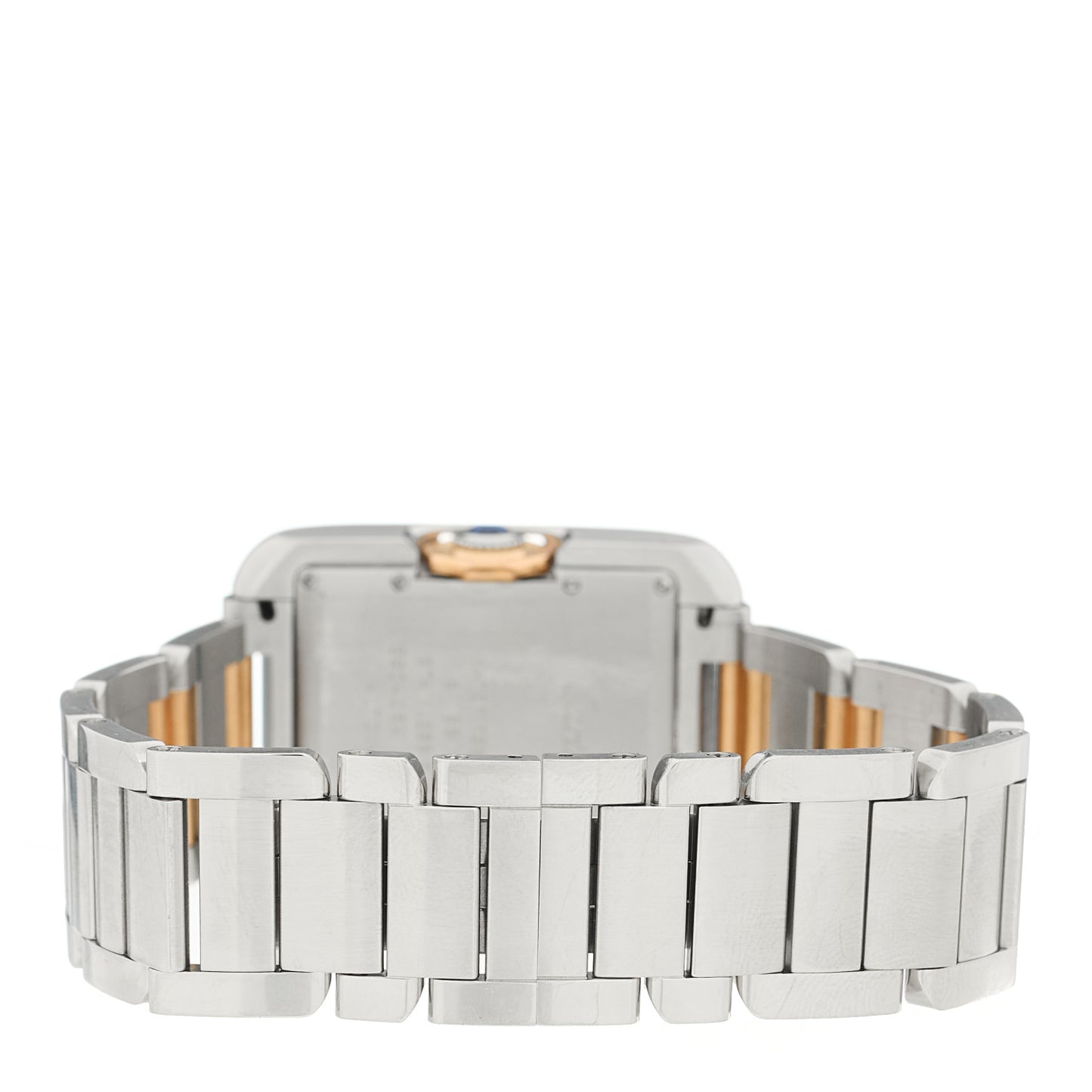 Stainless Steel 18K Yellow Gold 30mm Tank Anglaise Automatic Watch
