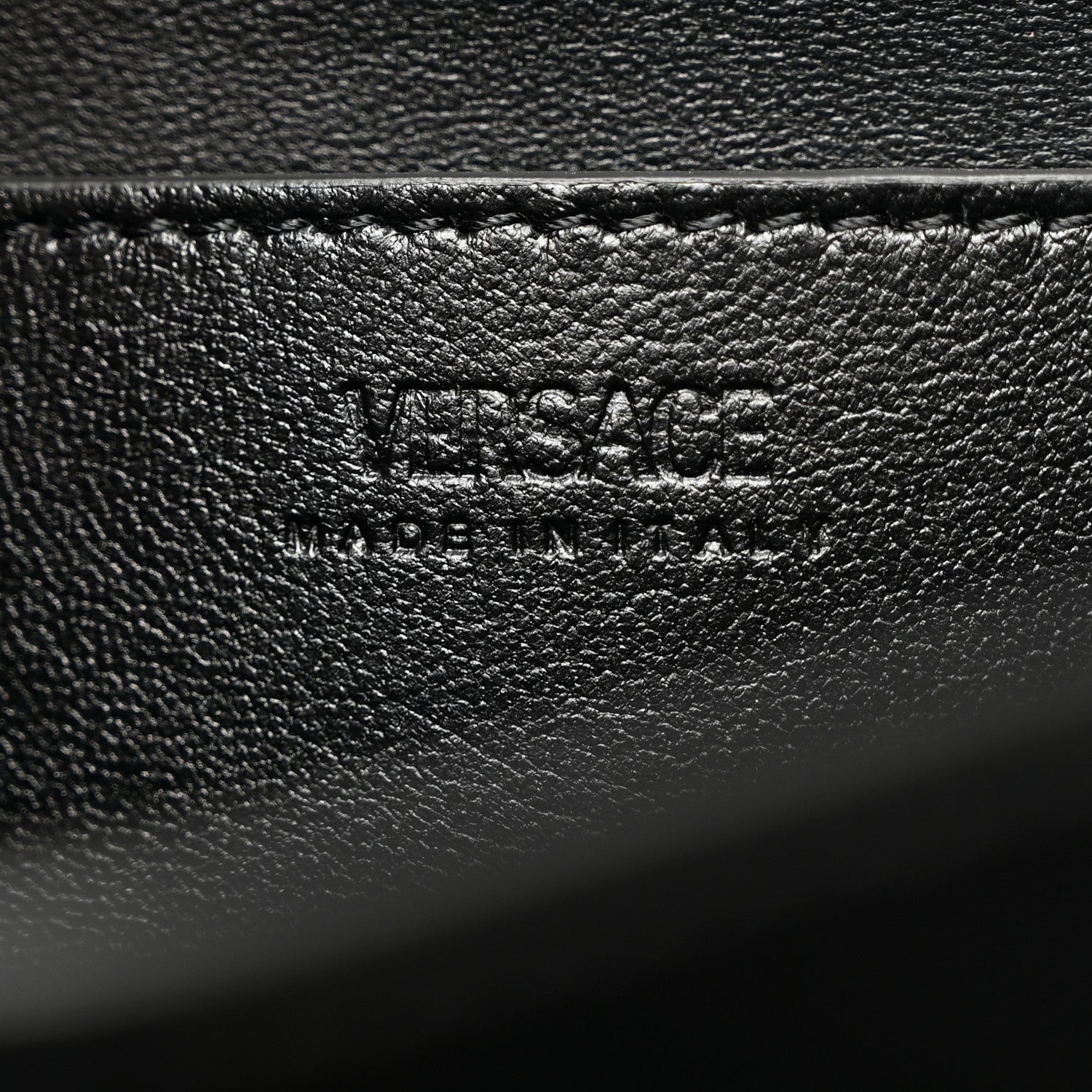 Versace Calfskin Medium Greca Goddess Shoulder Bag Black 7 of 12
