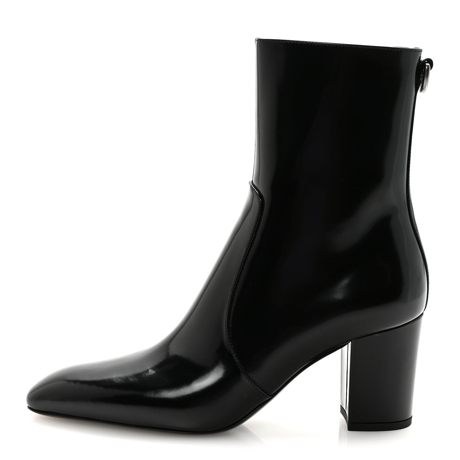 Saint Laurent Vitello Marilyn Betty 70 Ankle Zip Boots 36.5 Black
