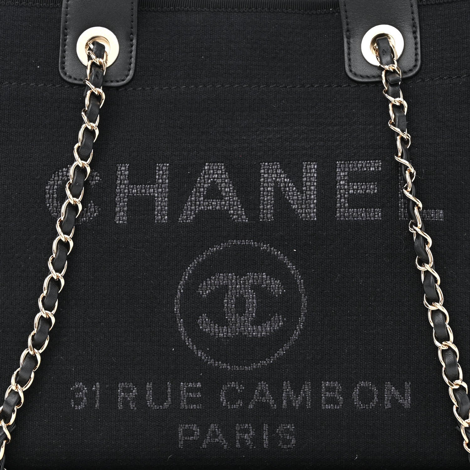 Chanel Mixed Fibers Small Deauville Tote Black 10 of 13