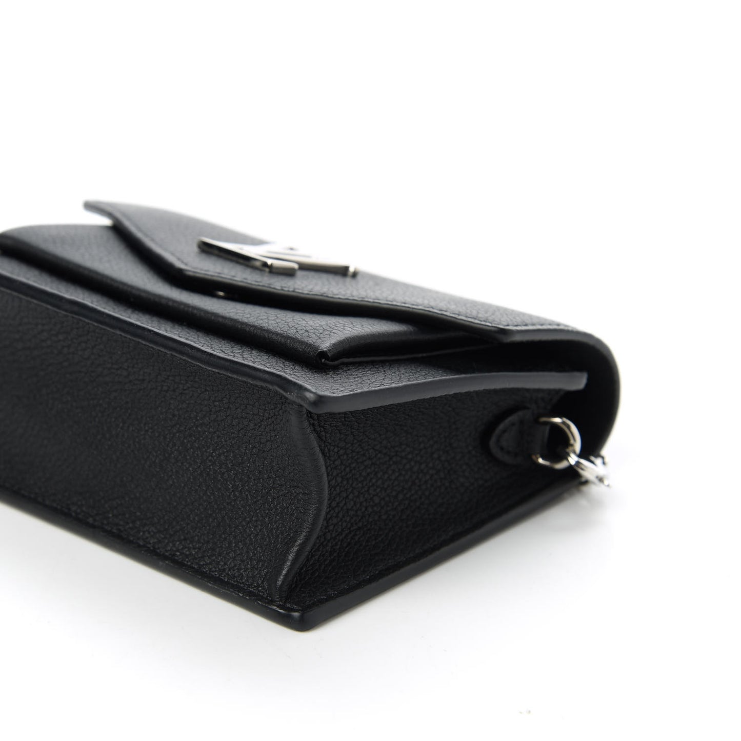 Soft Calfskin Mini My Lockme Chain Pochette Black