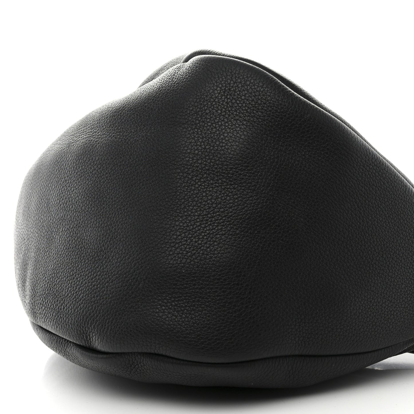 Grained Calfskin Large Slouchy Banana Bag Black