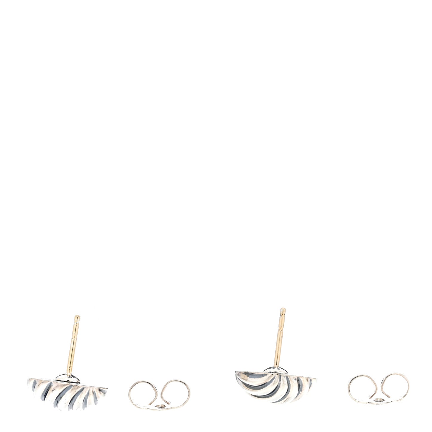 Sterling Silver 14mm Sculpted Cable Stud Earrings