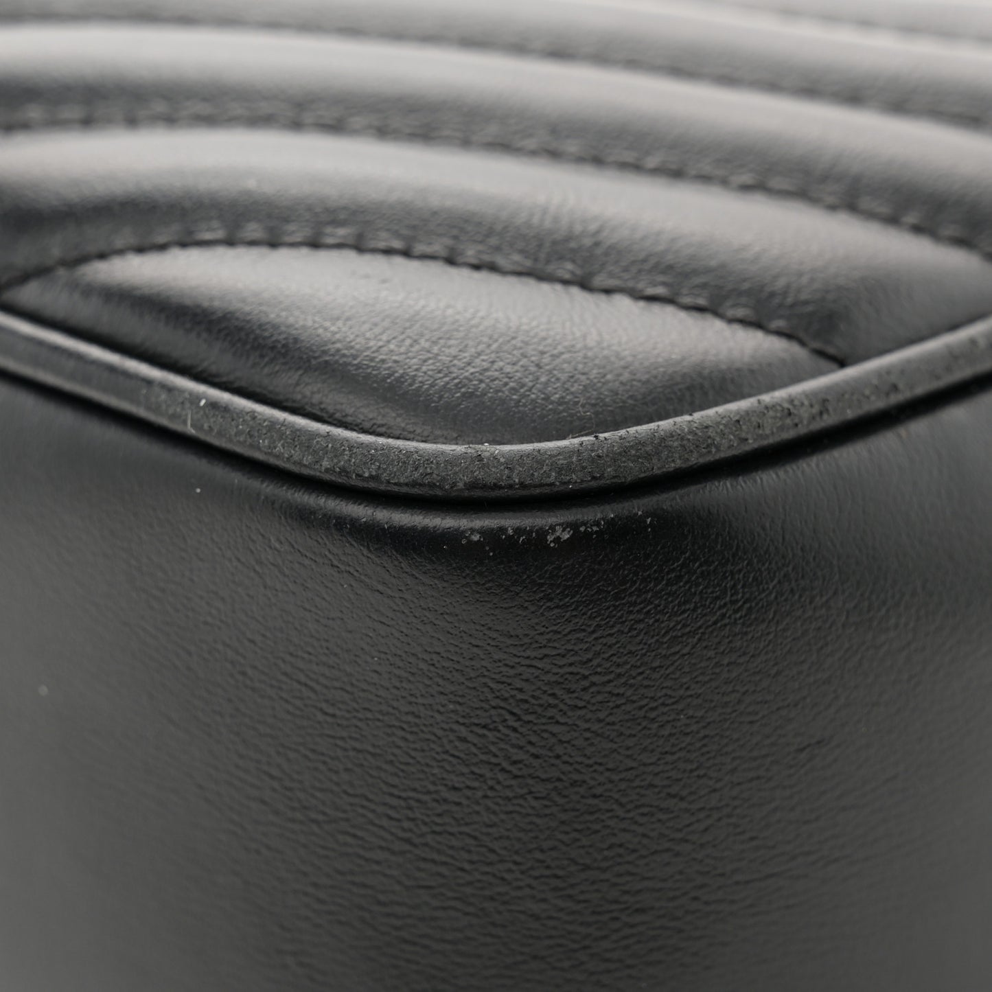 Calfskin Matelasse Monogram Lou Camera Bag Black