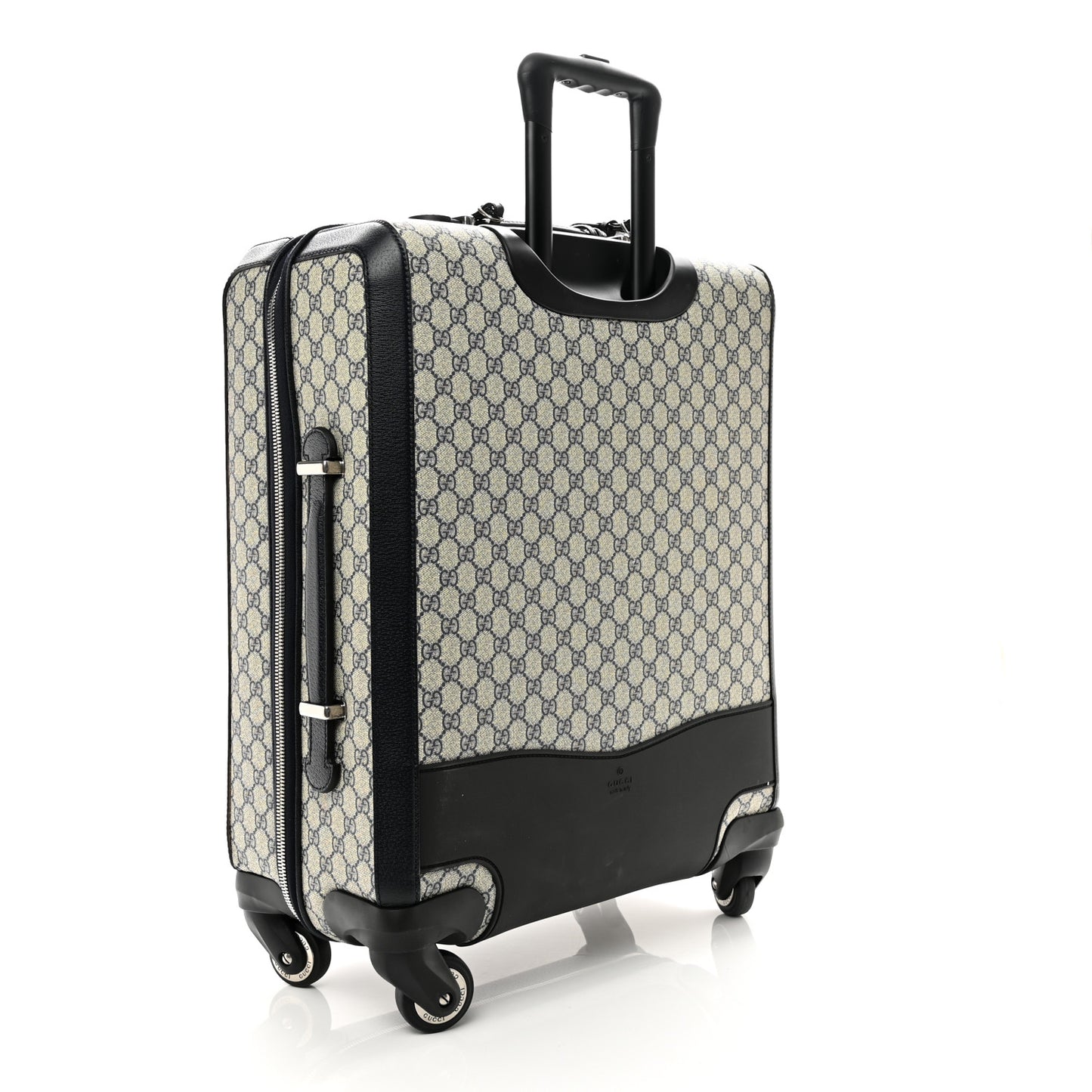 GG Supreme Monogram Textured Dollar Calfskin Web Savoy Cabin Plus Trolley Beige Blue