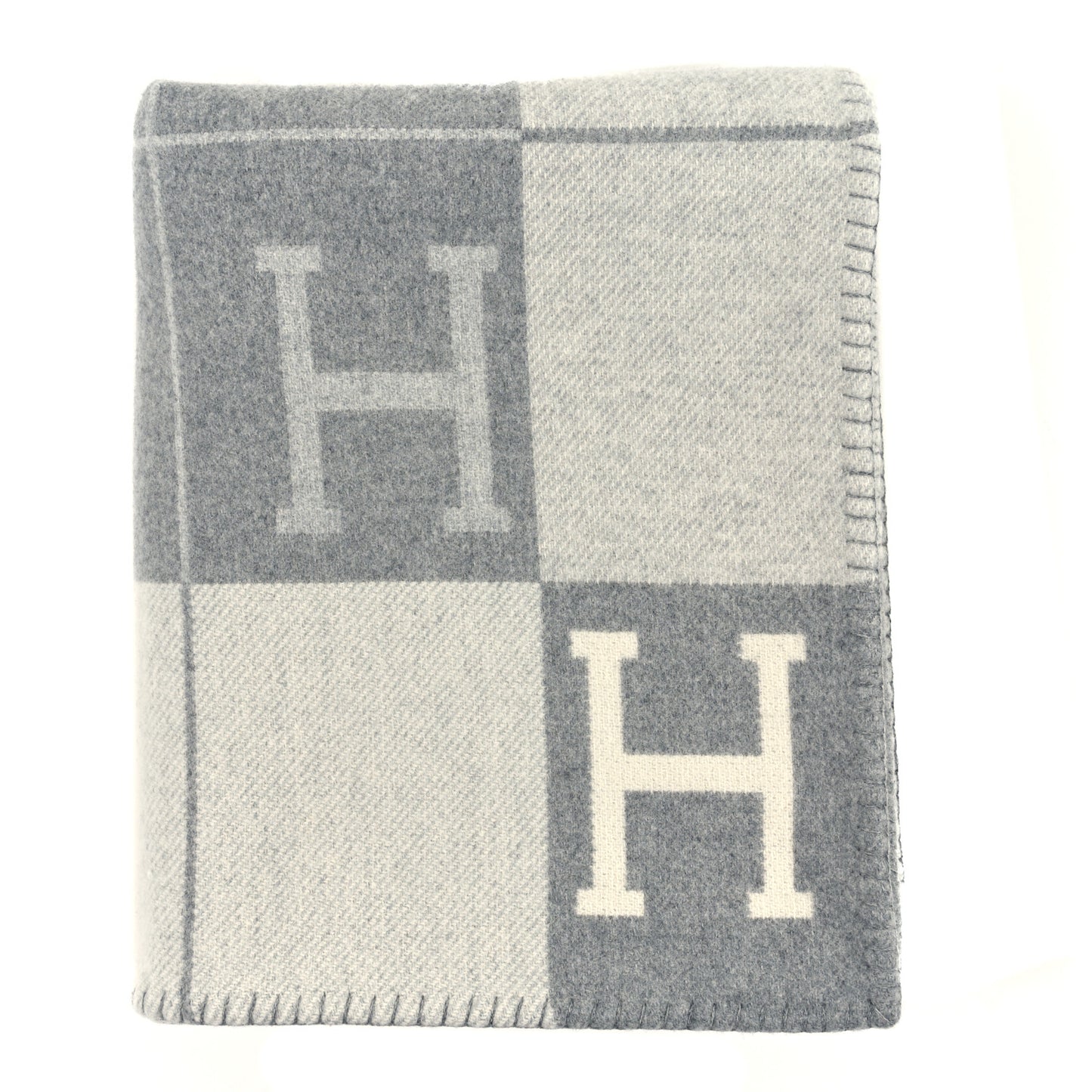 Wool Cashmere Avalon III Blanket Ecru Gris Clair