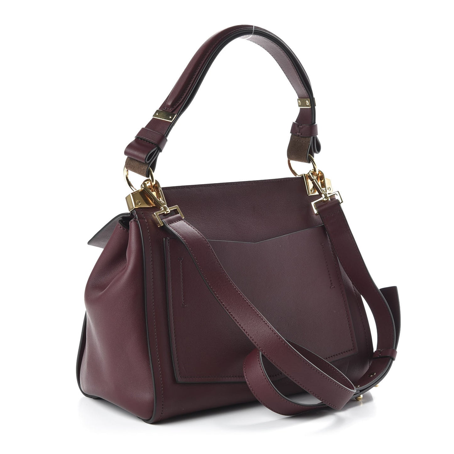 Calfskin Small Mystic Shoulder Bag Aubergine