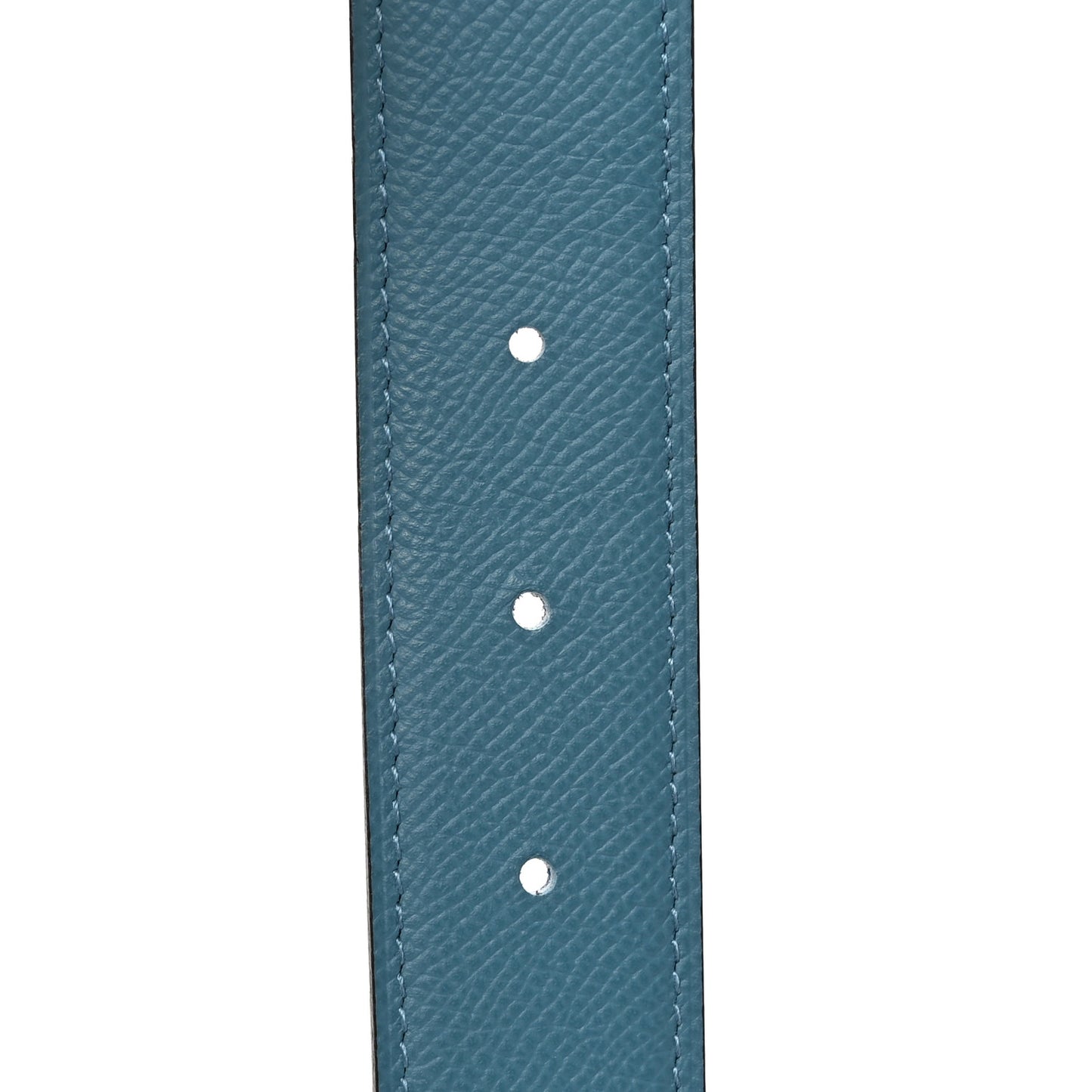 Epsom 32mm Strie H Belt 90 New Bleu Jean Bleu Navy
