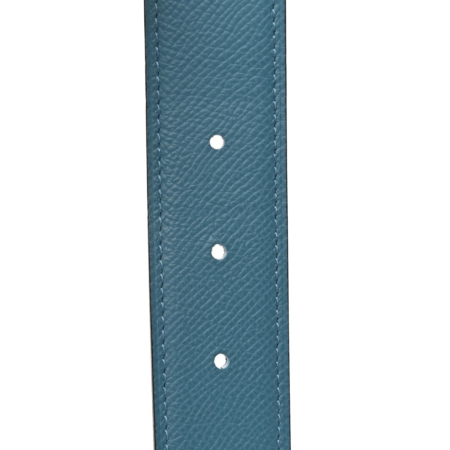 Hermes Epsom 32mm Strie H Belt 90 New Bleu Jean Bleu Navy 5 of 8