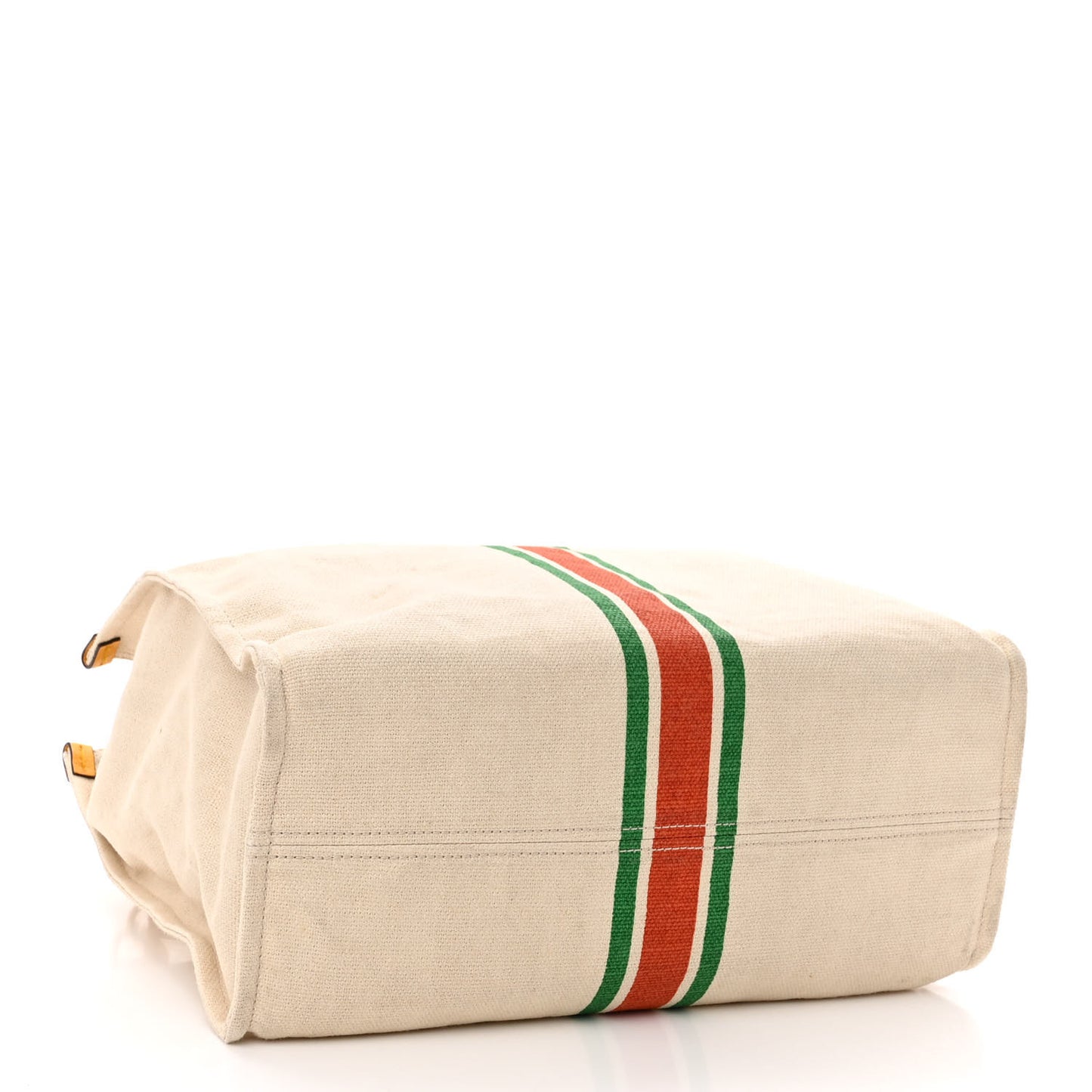 Vintage Canvas Calfskin Web Foldable Tote