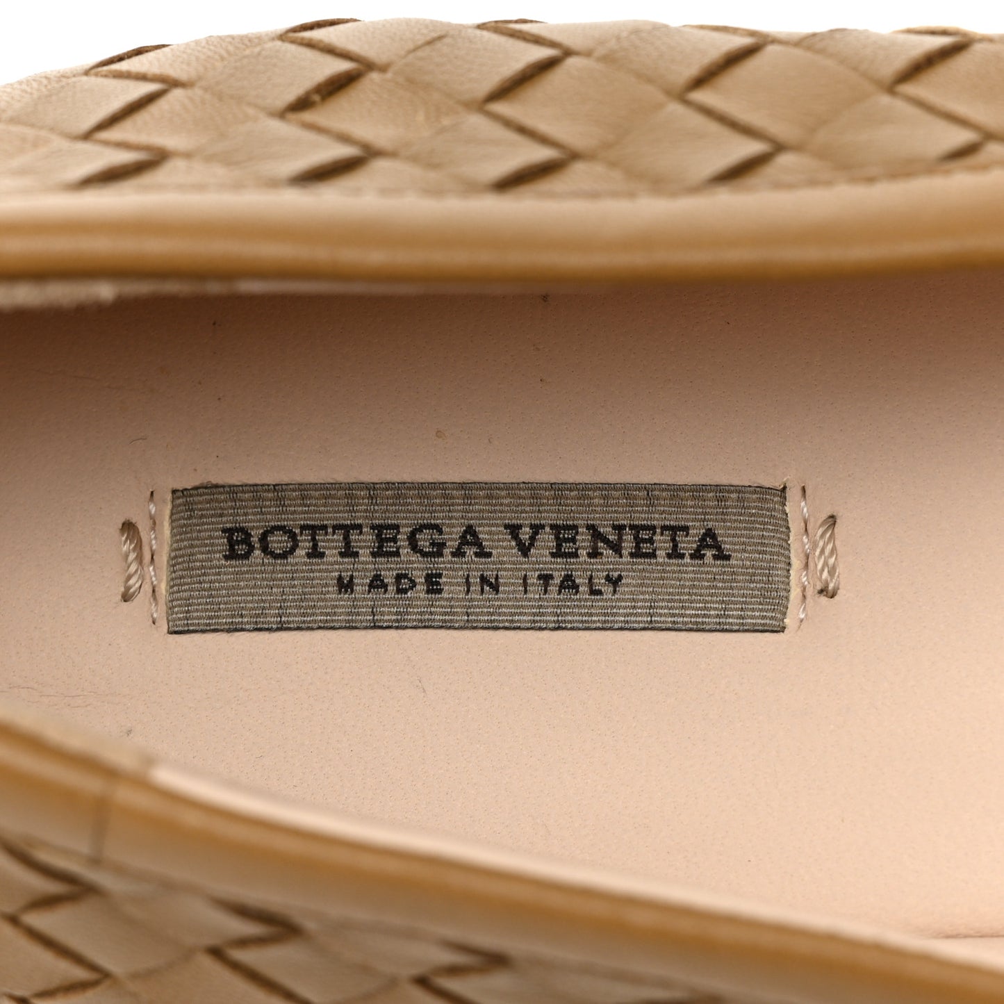 Nappa Intrecciato Flats 40.5 Mustard