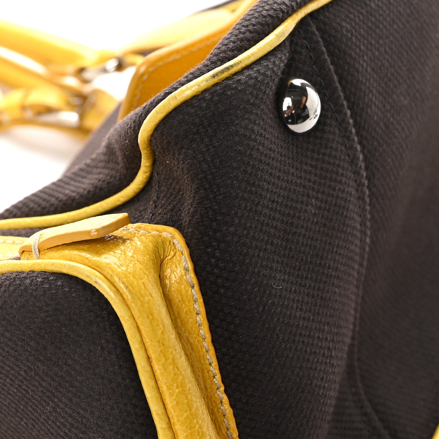 Prada Canapa Cinghiale Shoulder Bag Yellow 10 of 13