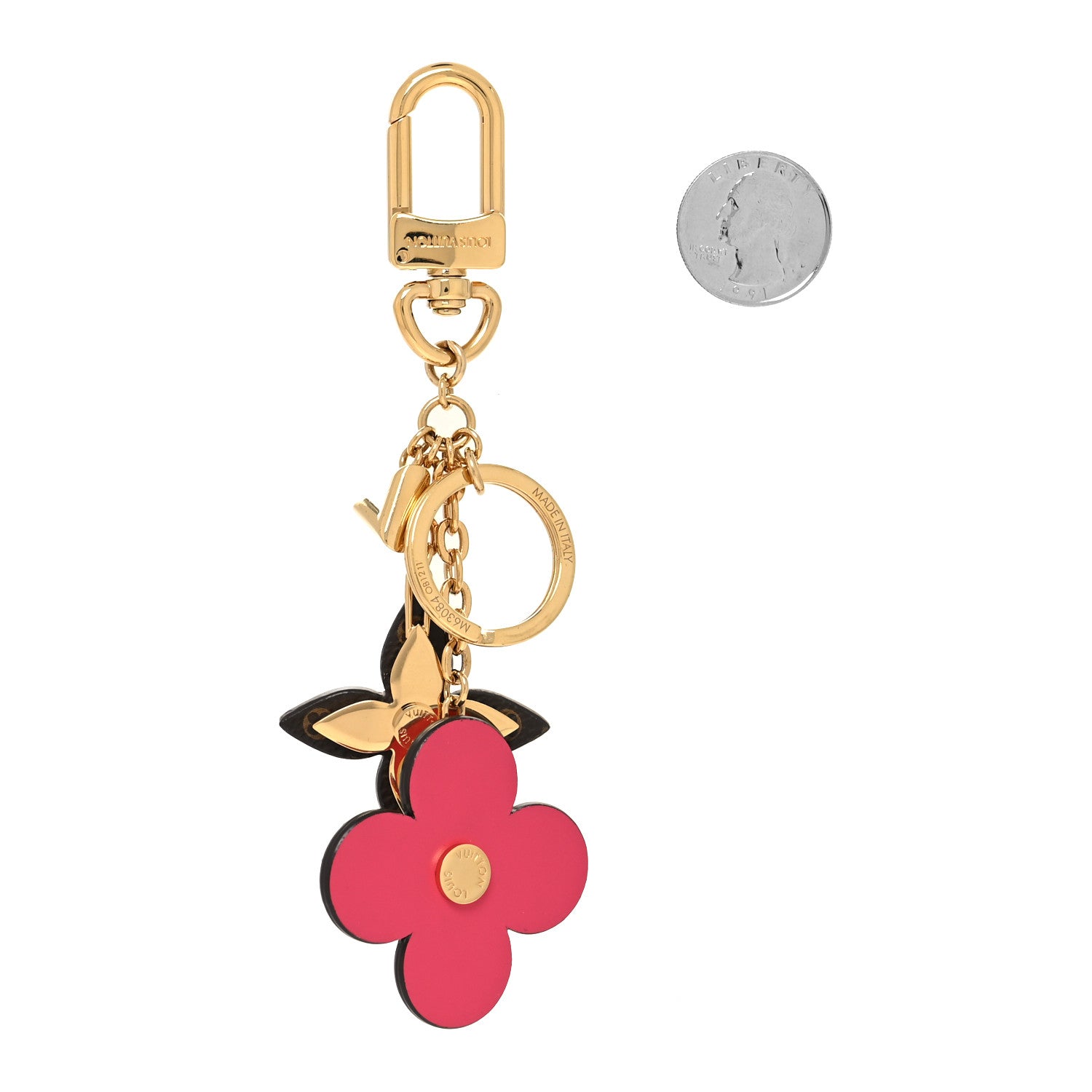 Louis Vuitton Monogram Blooming Flowers Bag Charm Key Holder Brown 2 of 5