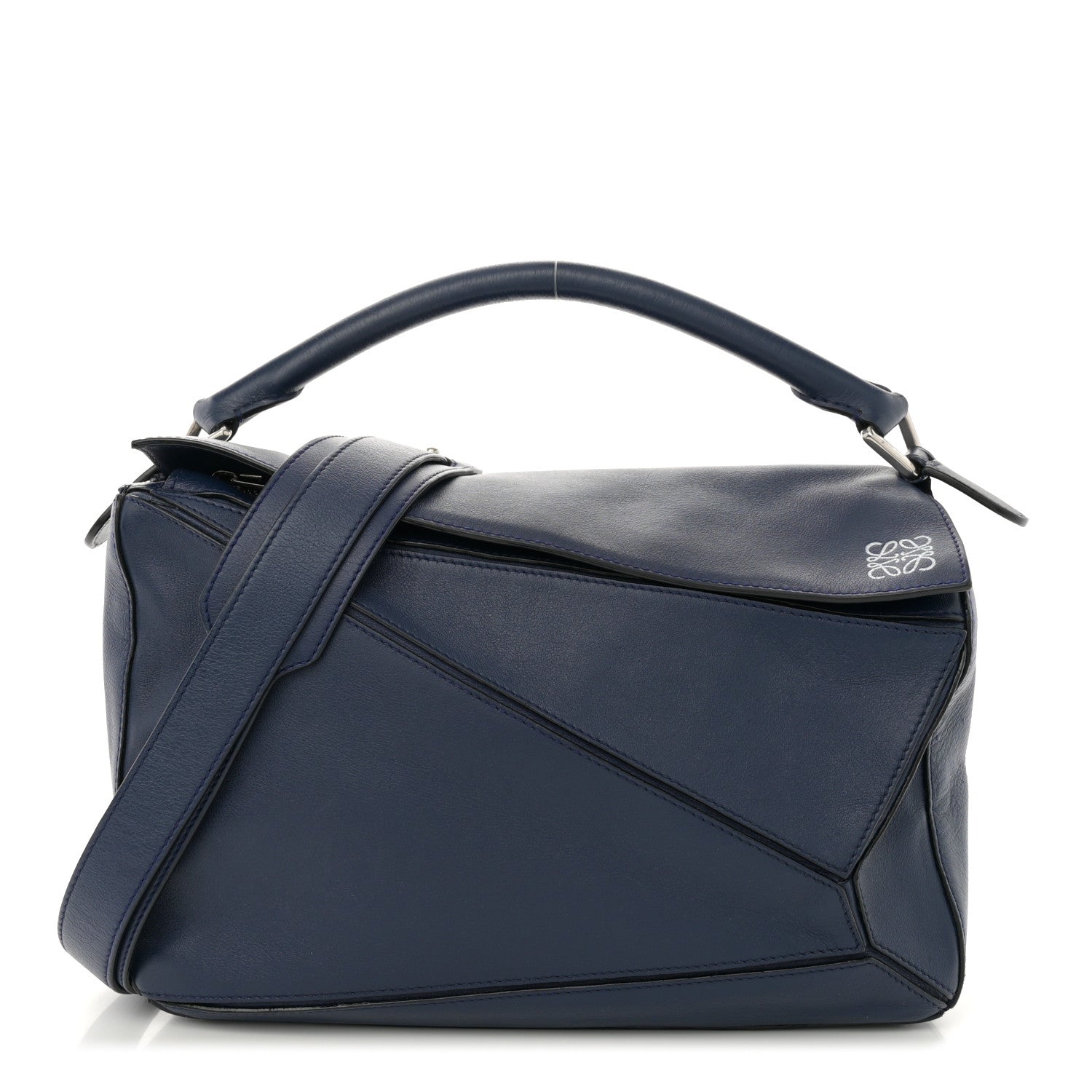 Loewe Calfskin Medium Puzzle Bag Marine 1742324 – FASHIONPHILE