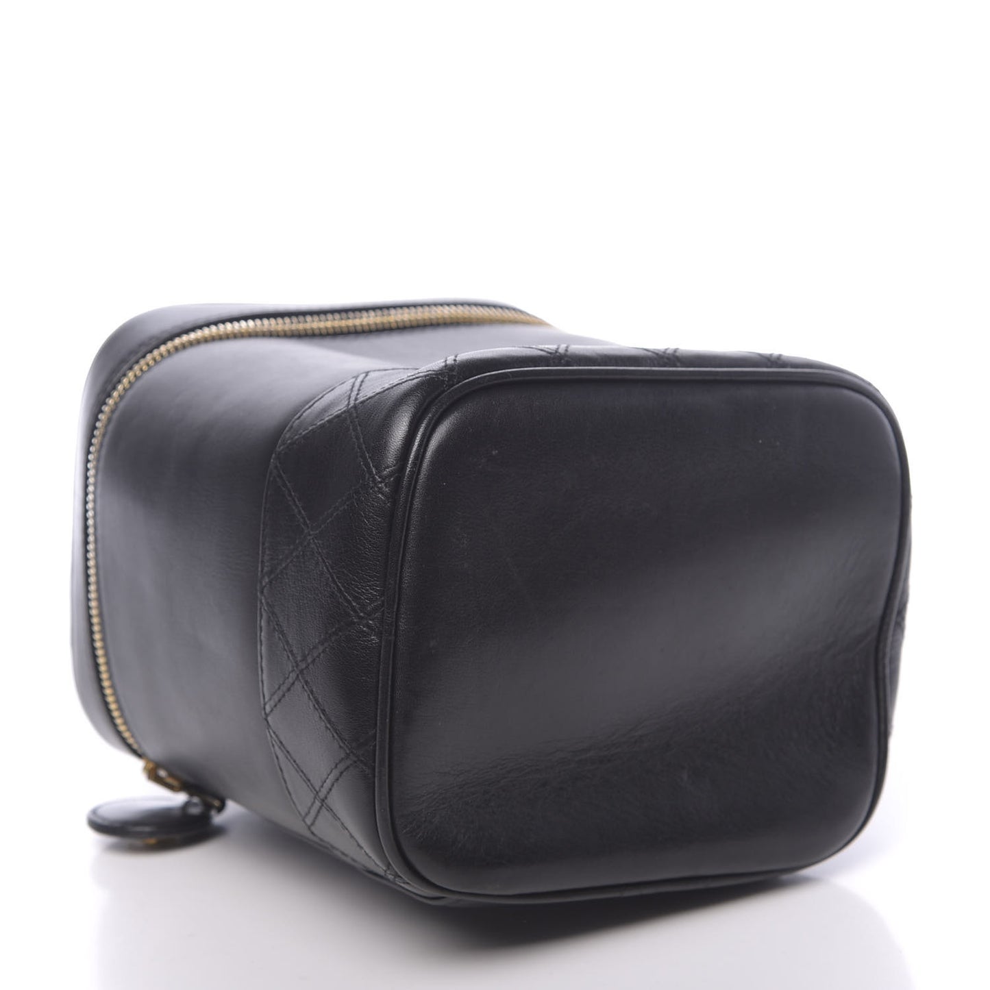 Lambskin Vanity Cosmetic Case Black