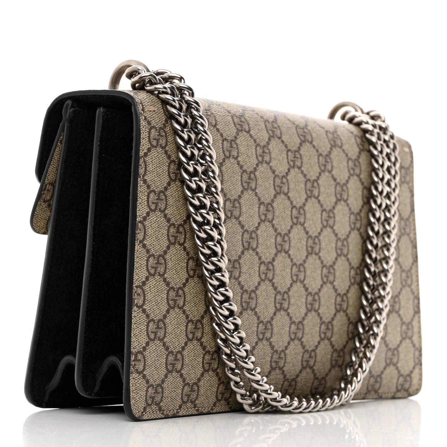 GG Supreme Monogram Small Dionysus Shoulder Bag Black