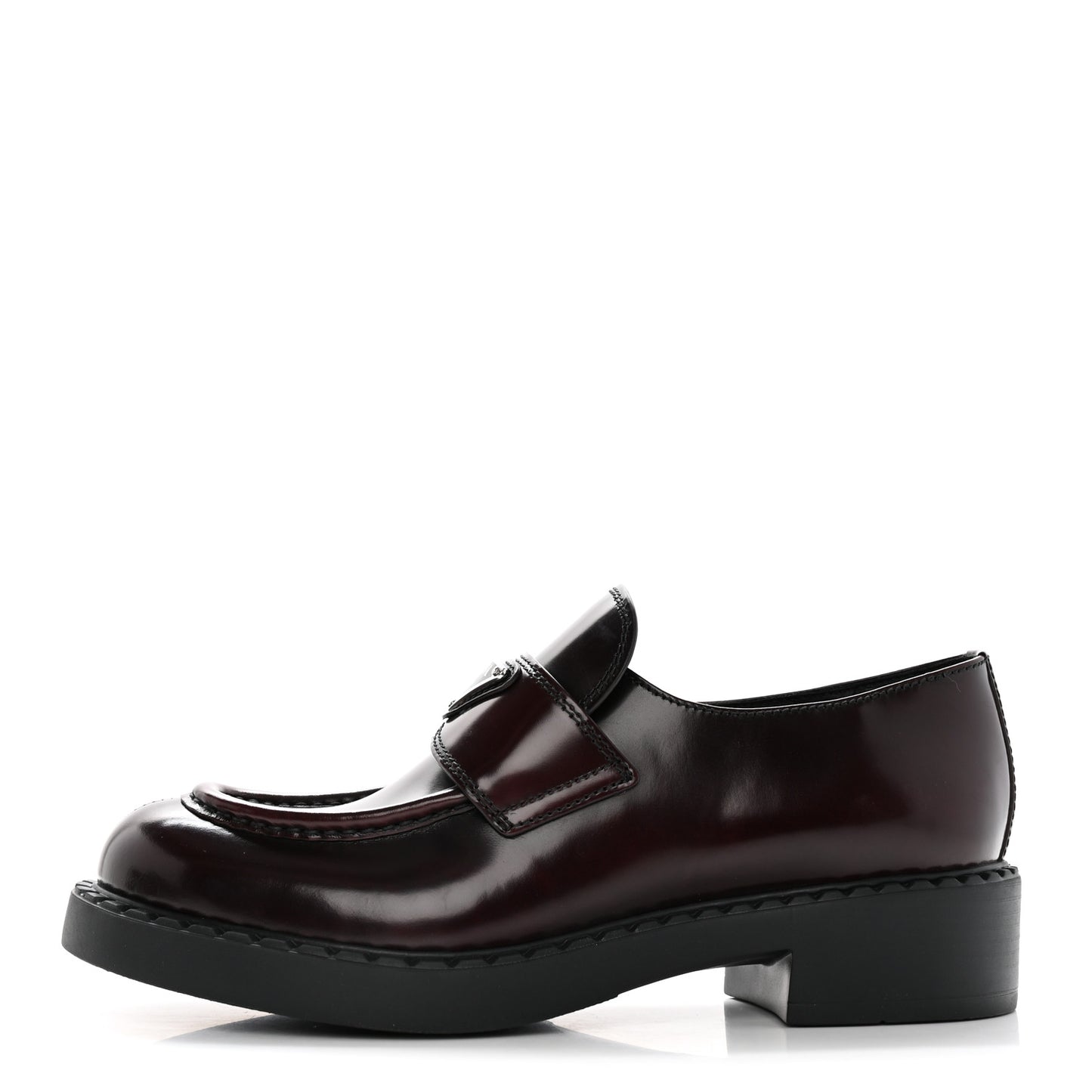 Spazzolato Metal Triangle Logo 50mm Loafers 39 Bruciatio Fume
