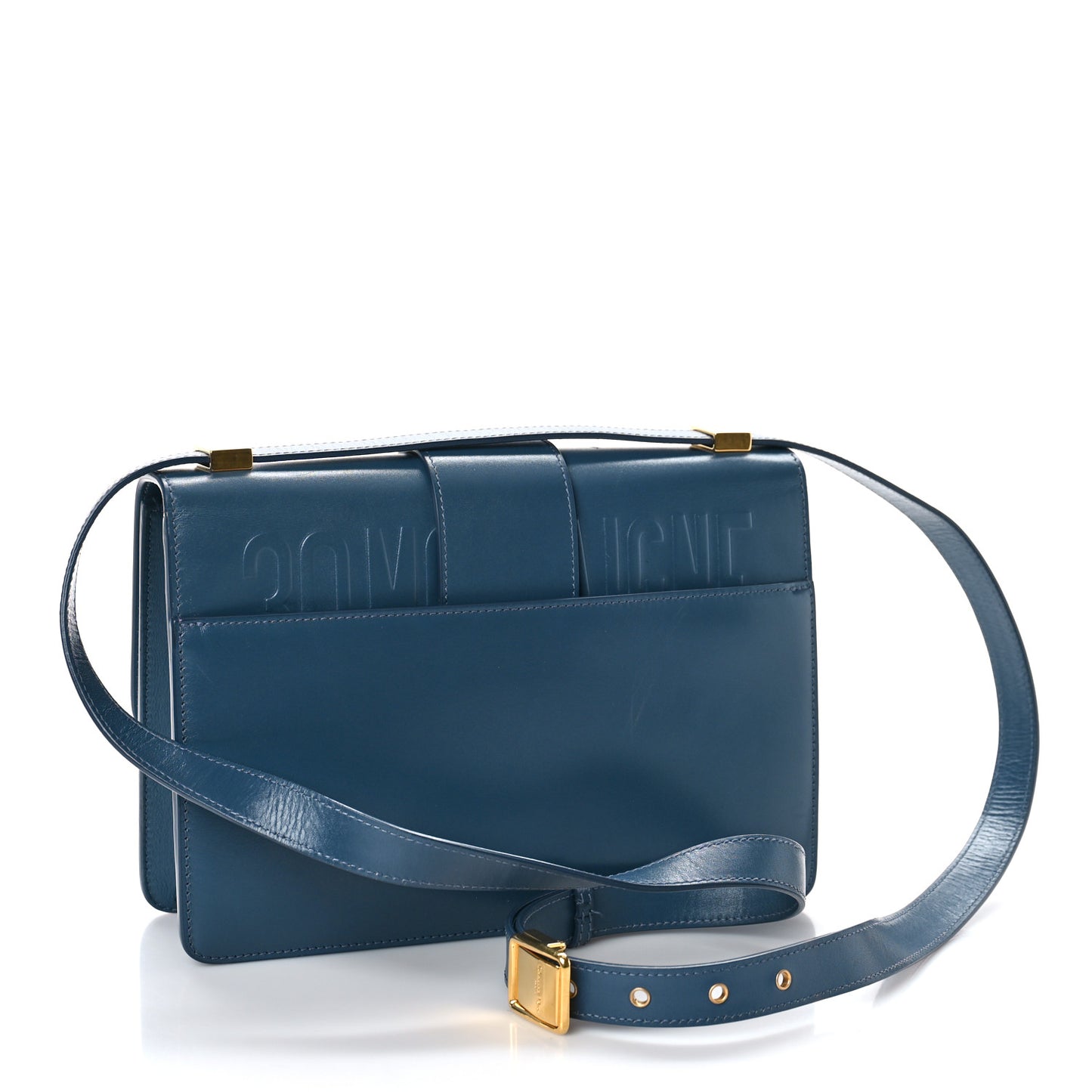 Smooth Calfskin 30 Montaigne Flap Bag Blue