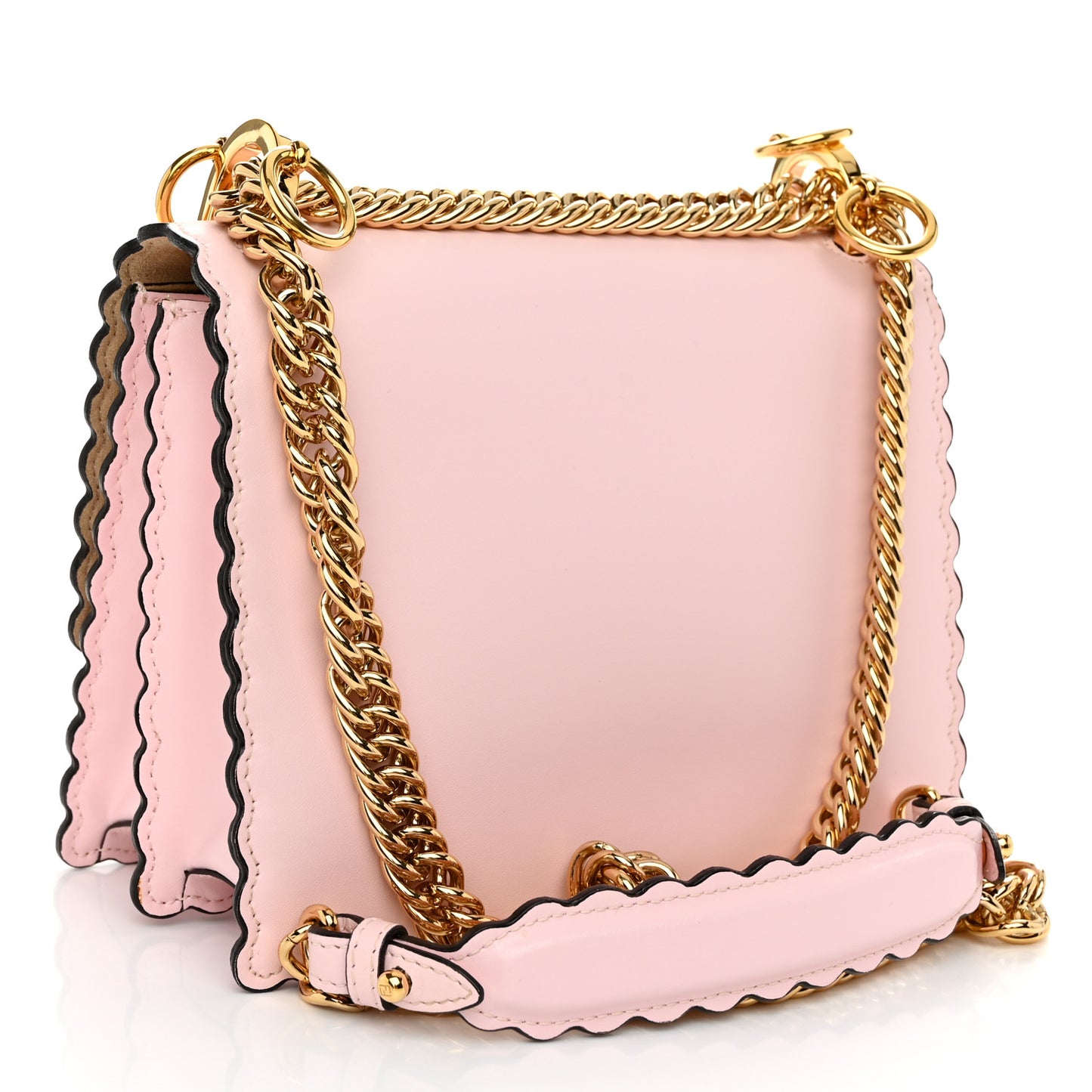 Vitello Liberty Scalloped Studded Small Kan I Shoulder Bag Confetto
