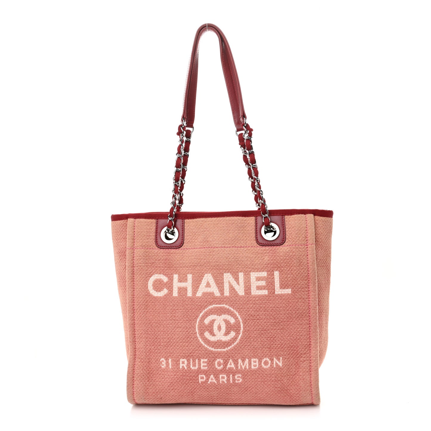 Canvas Mini Deauville Tote Red