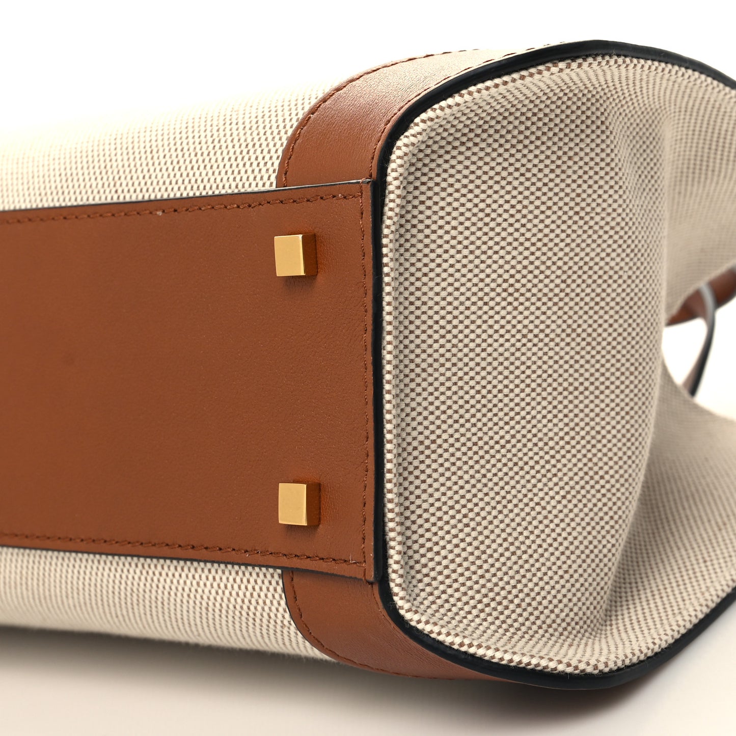 Canvas Calfskin Small Vlogo Signature Handbag Beige Selleria
