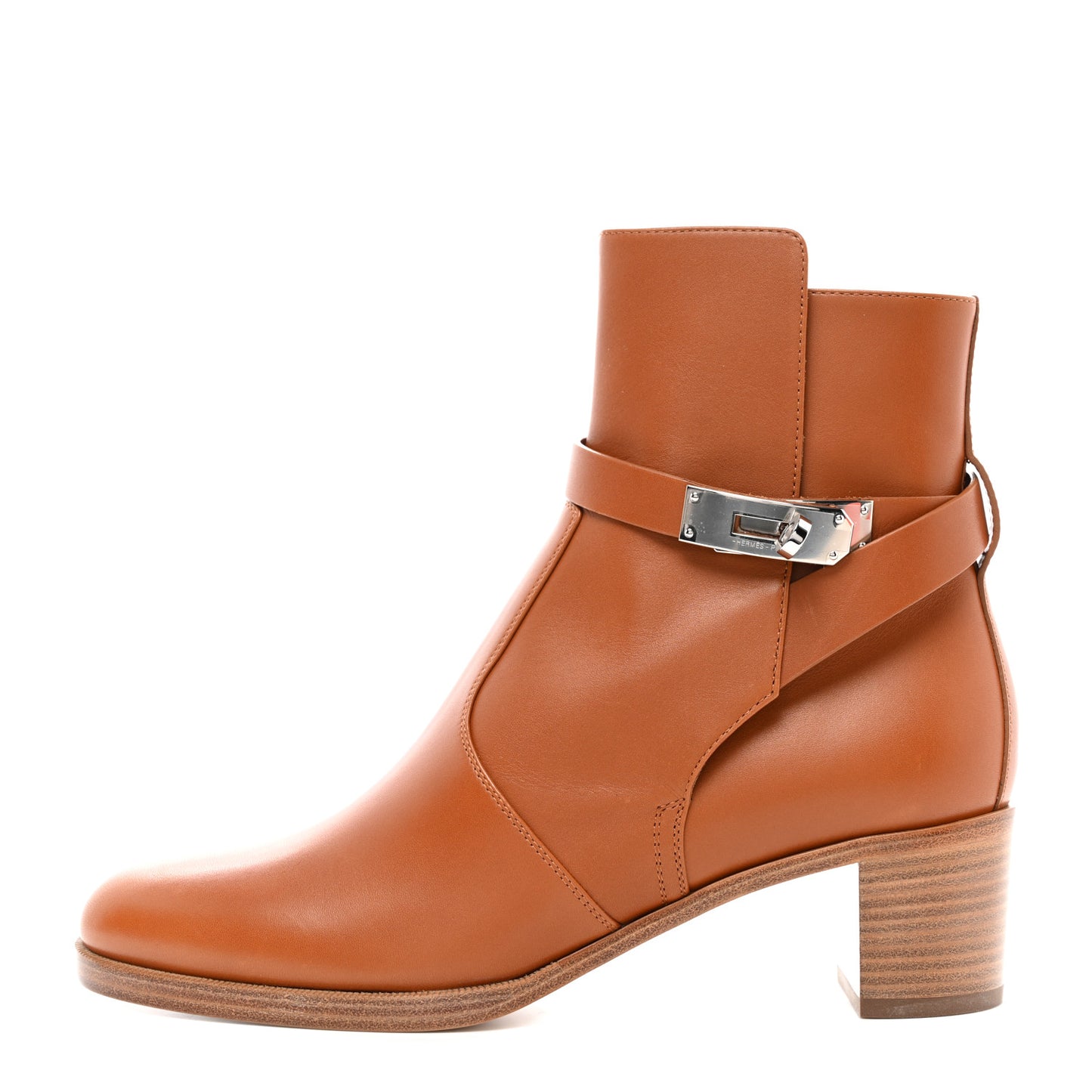 Calfskin Frenchie 50 Ankle Boots 38.5 Naturel