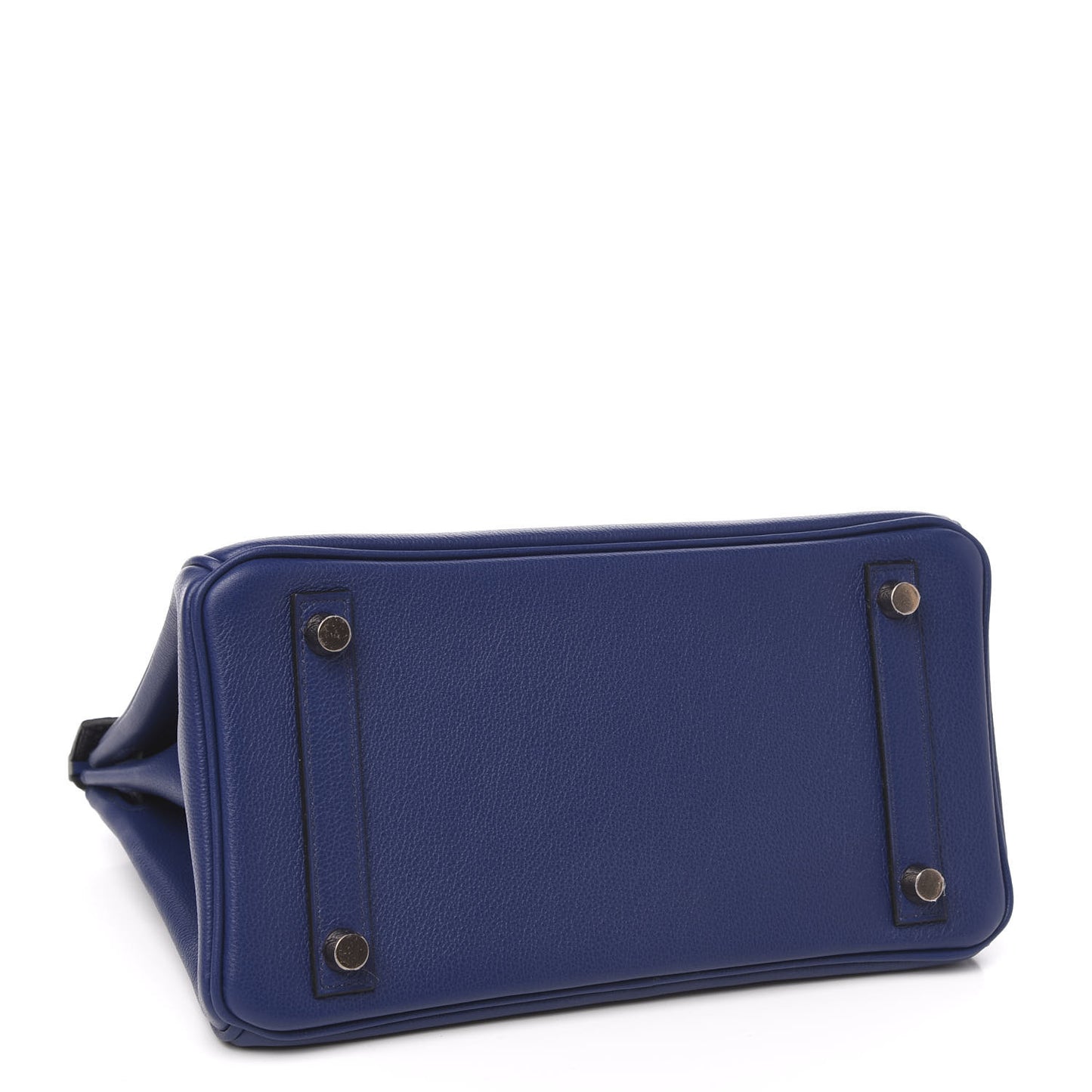 Taurillon Novillo Matte Alligator Birkin Touch 25 Bleu Saphir Marine